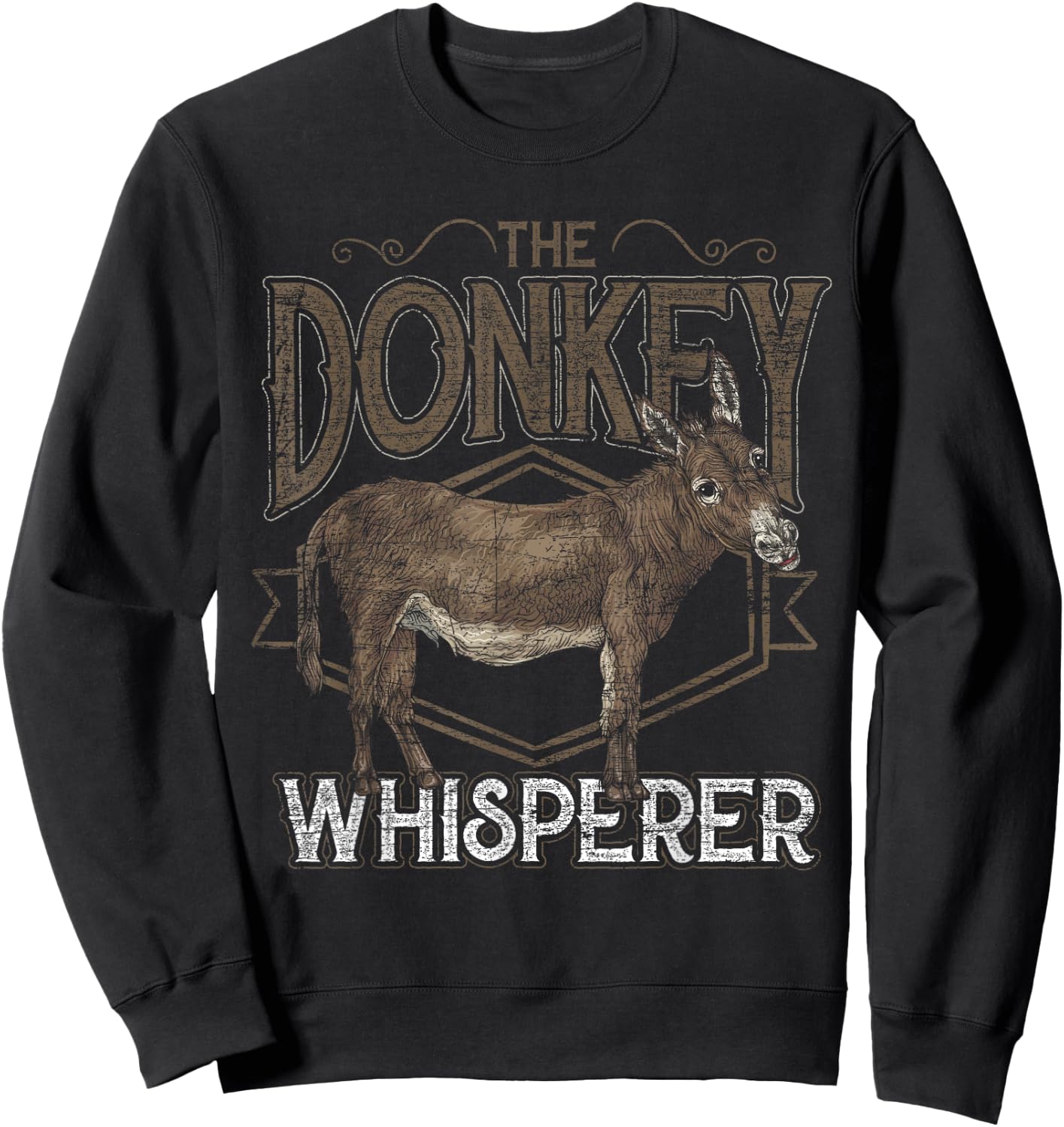 Farm Animal The Donkey Whisperer Farmer Gift Donkey Sweatshirt - Sweatshirt | Black