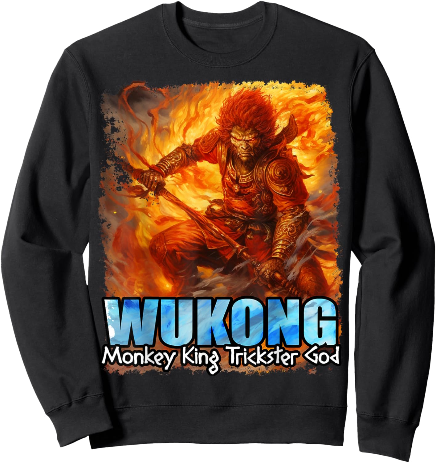 Chinese Mythology King Wukong Sweatshirt - Sweatshirt | Black
