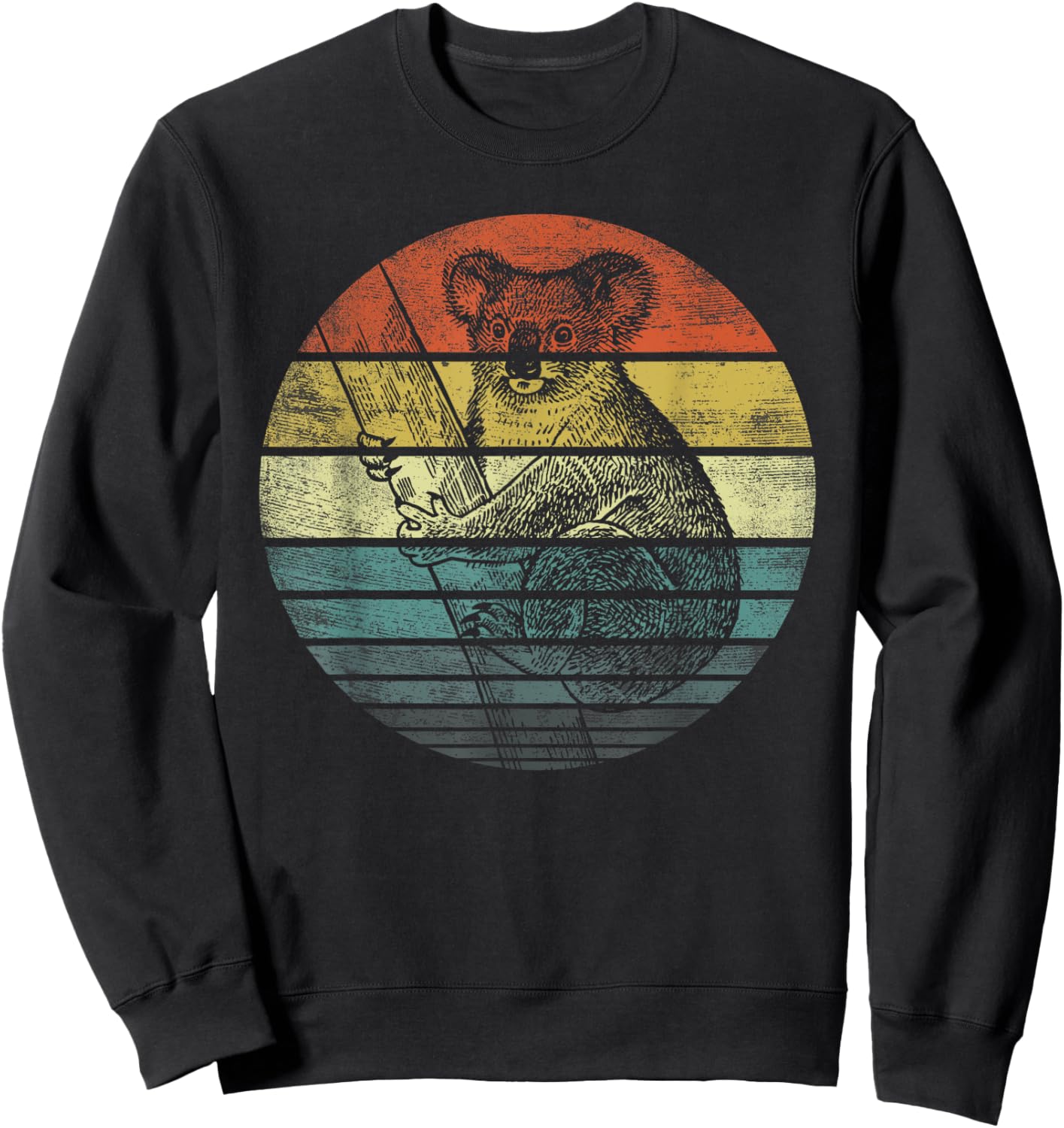 Koala Bear Gifts Retro Sunset Animal Lover Koala Silhouette Sweatshirt - Sweatshirt | Black