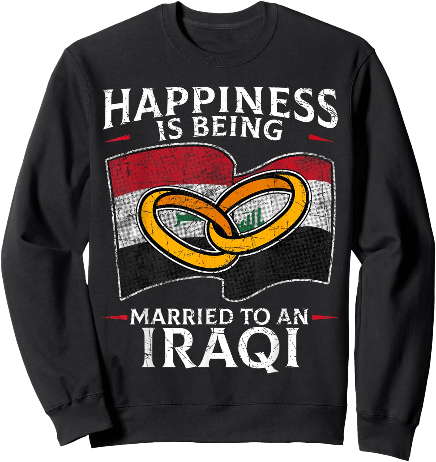 Iraqi Wedding Republic of Iraq Marriage Heritage Sweatshirt - Sweatshirt | Black