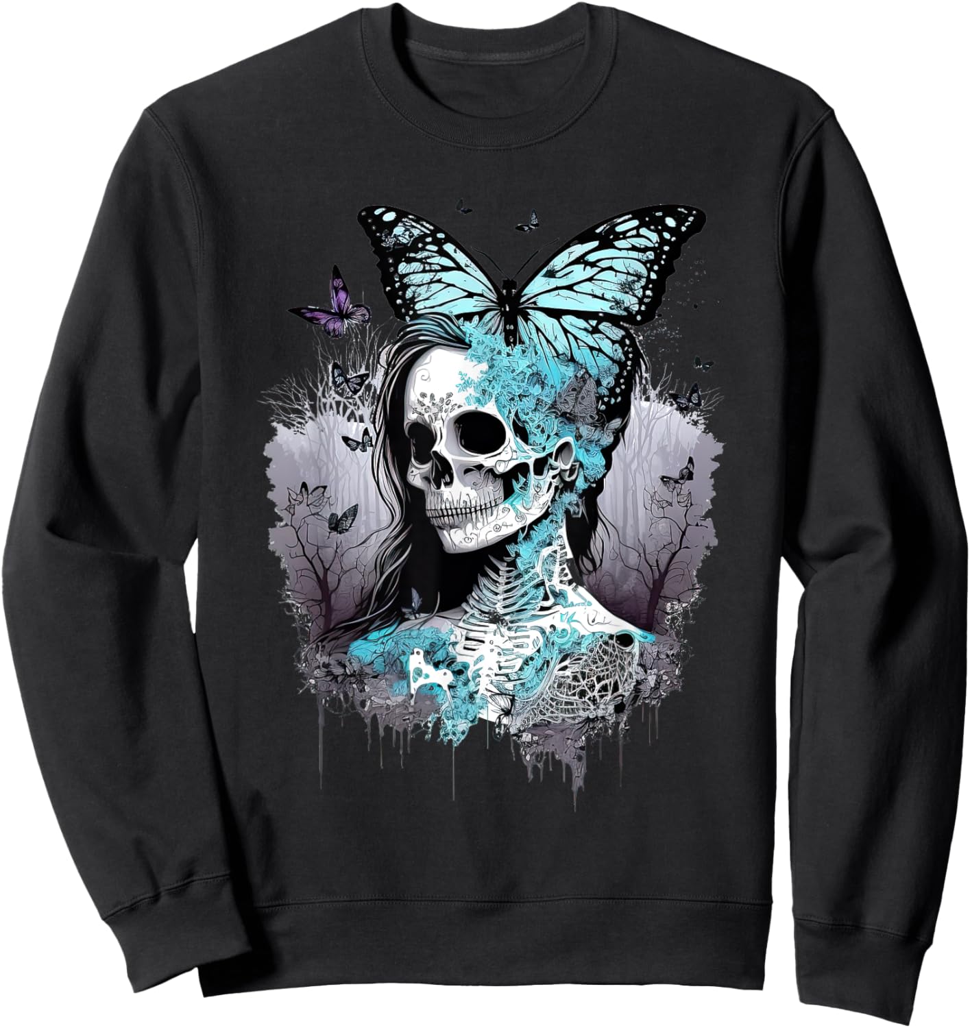Goth Fairycore Aesthetic gothic fairy Aesthetic Sweatshirt - Sweatshirt | Black