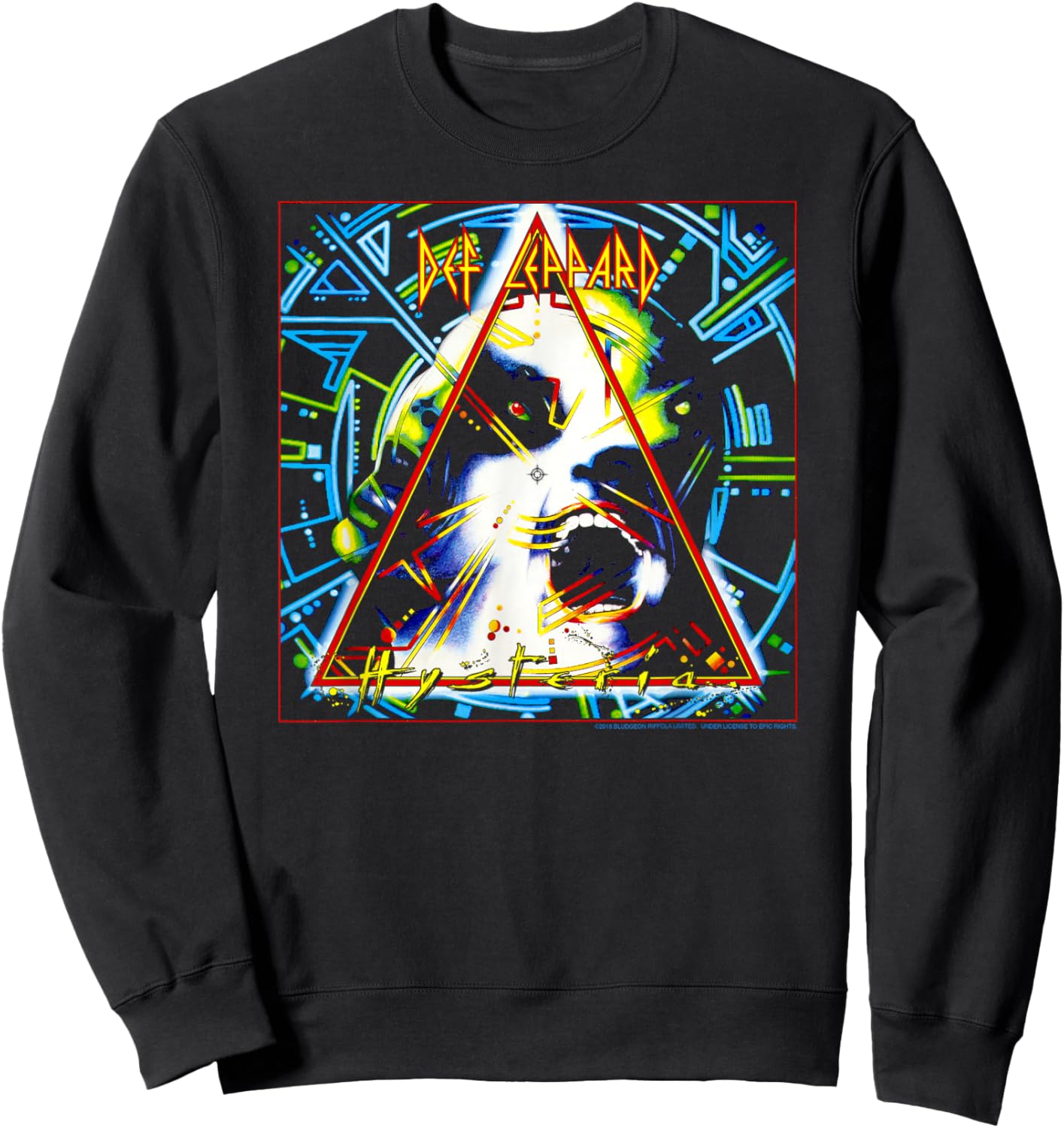 Def Leppard Hysteria - Black, Men's Small, Classic Fit, Short Sleeve, , Graphic, T Back, Cotton Blend, Music Events, , Vacation Sweatshirt - Sweatshirt | Black