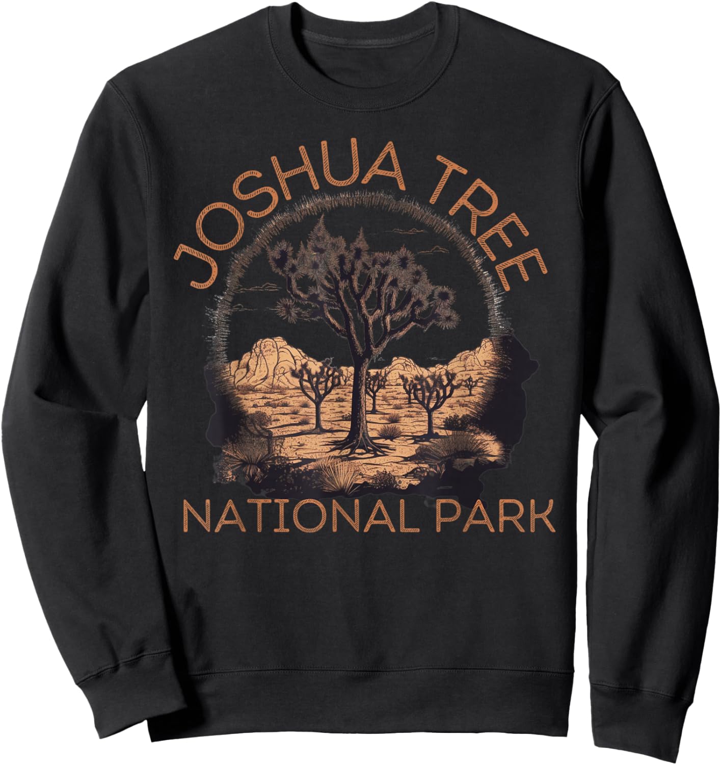 Joshua Tree National Park Landscape Joshua Tree Sweatshirt - Sweatshirt | Black