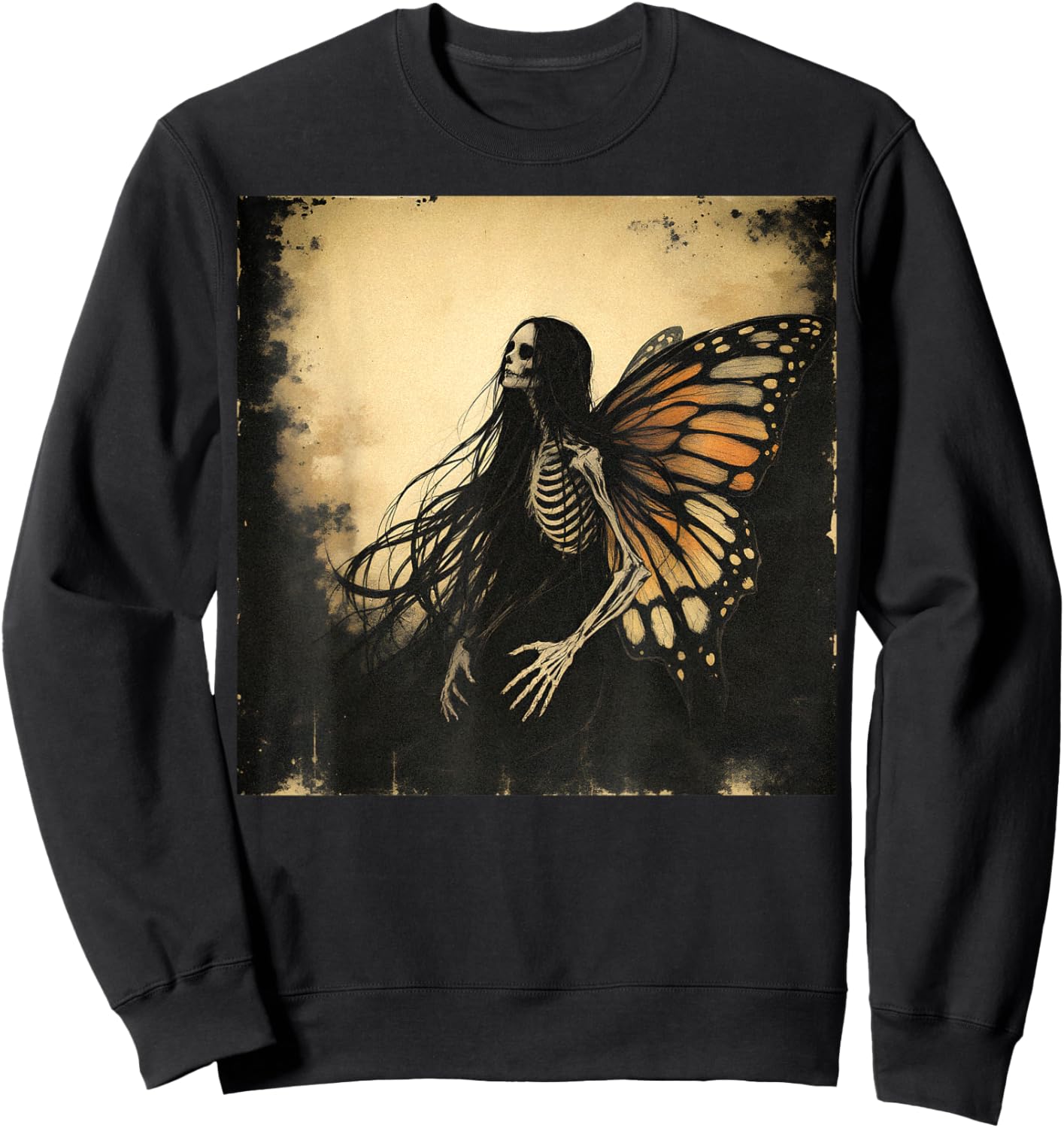 Ethereal Fairy Gothic Dark Art Aesthetic Grunge Horror Sweatshirt - Sweatshirt | Black