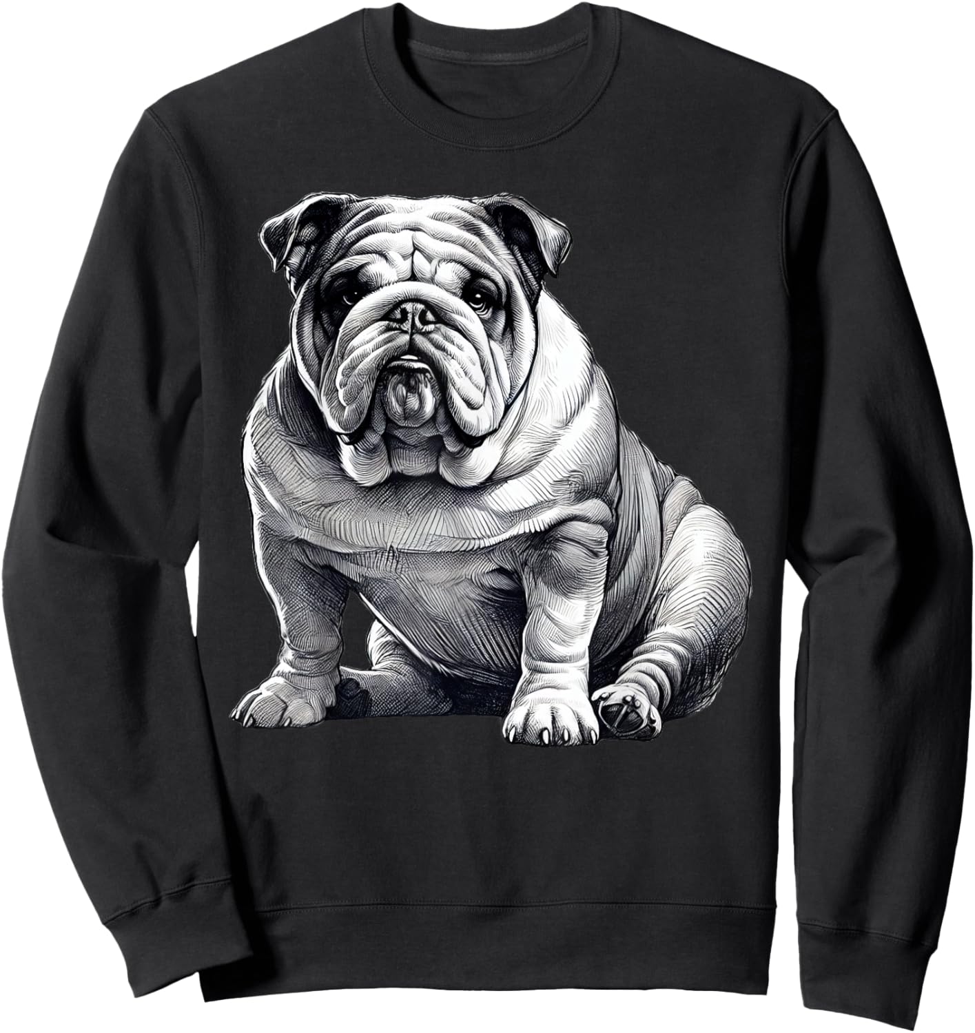 Dog English Bulldog Art Sweatshirt - Sweatshirt | Black