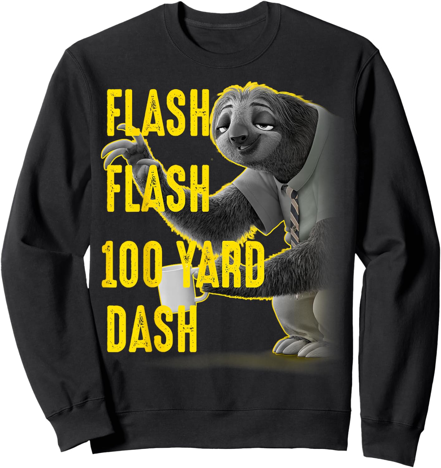 Disney Zootopia Flash Flash 100 Yard Dash Portrait Sweatshirt - Sweatshirt | Black