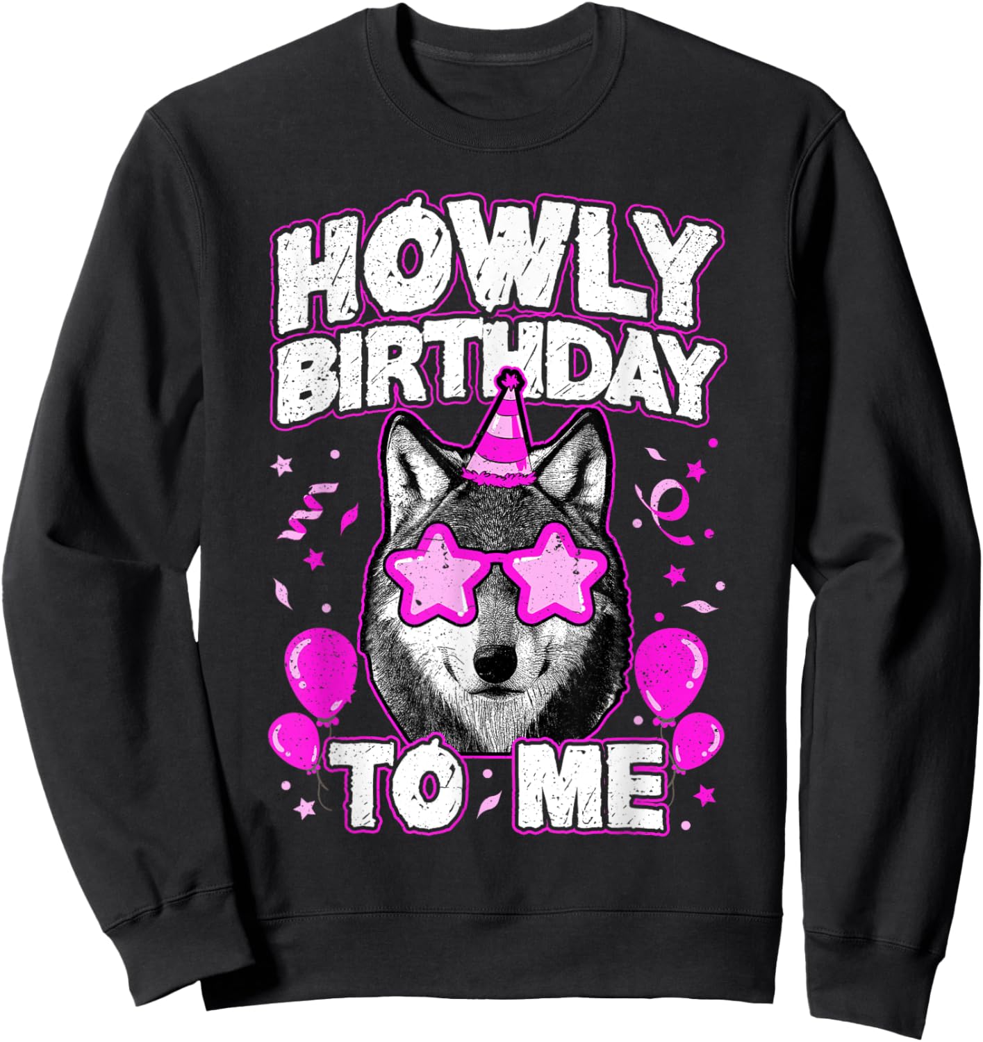 Howly Birthday to me for Wolves Themed Birthday Wolf Women Sweatshirt - Sweatshirt | Black