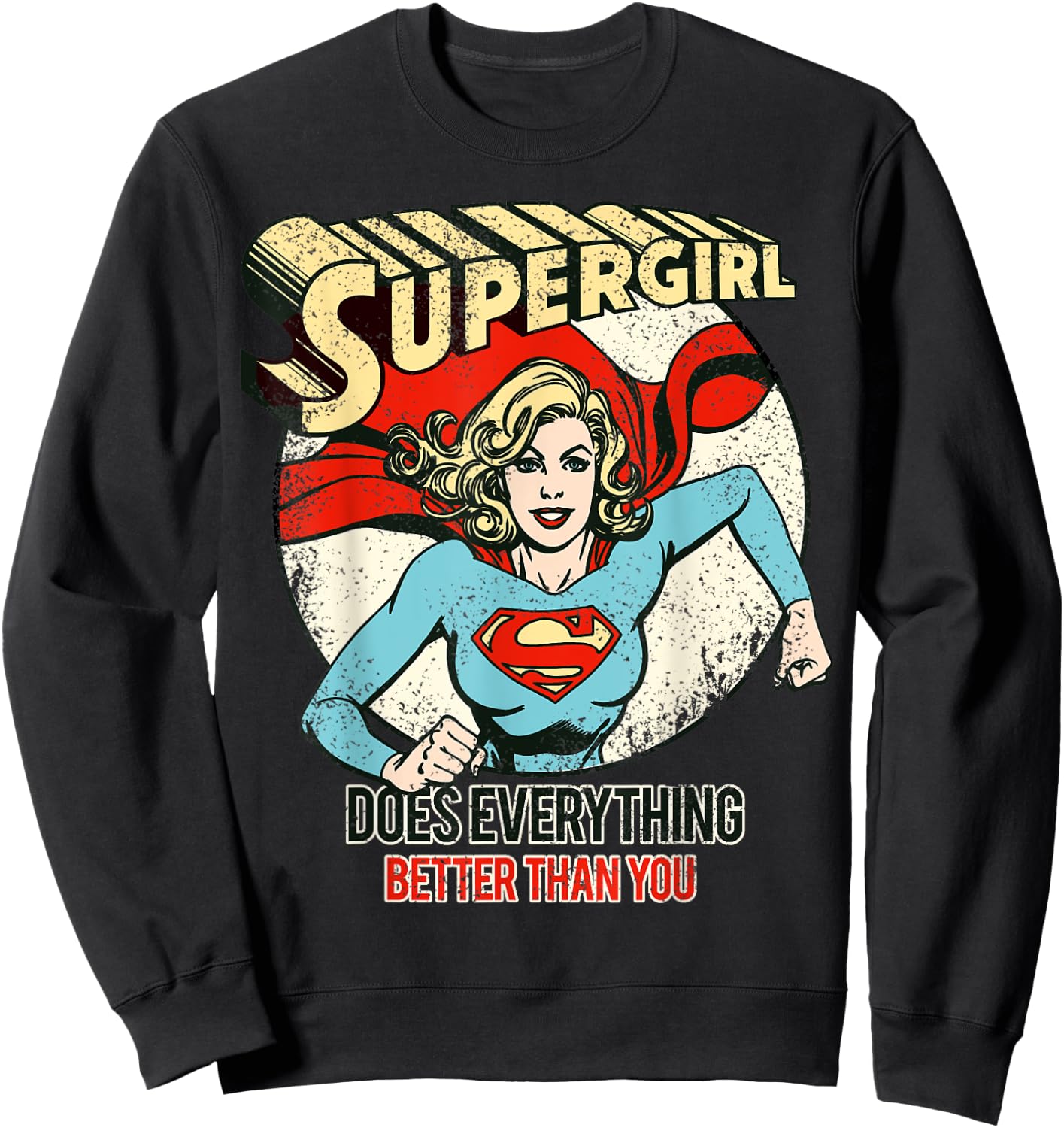 DC Supergirl Text Better Than You Sweatshirt - Sweatshirt | Black