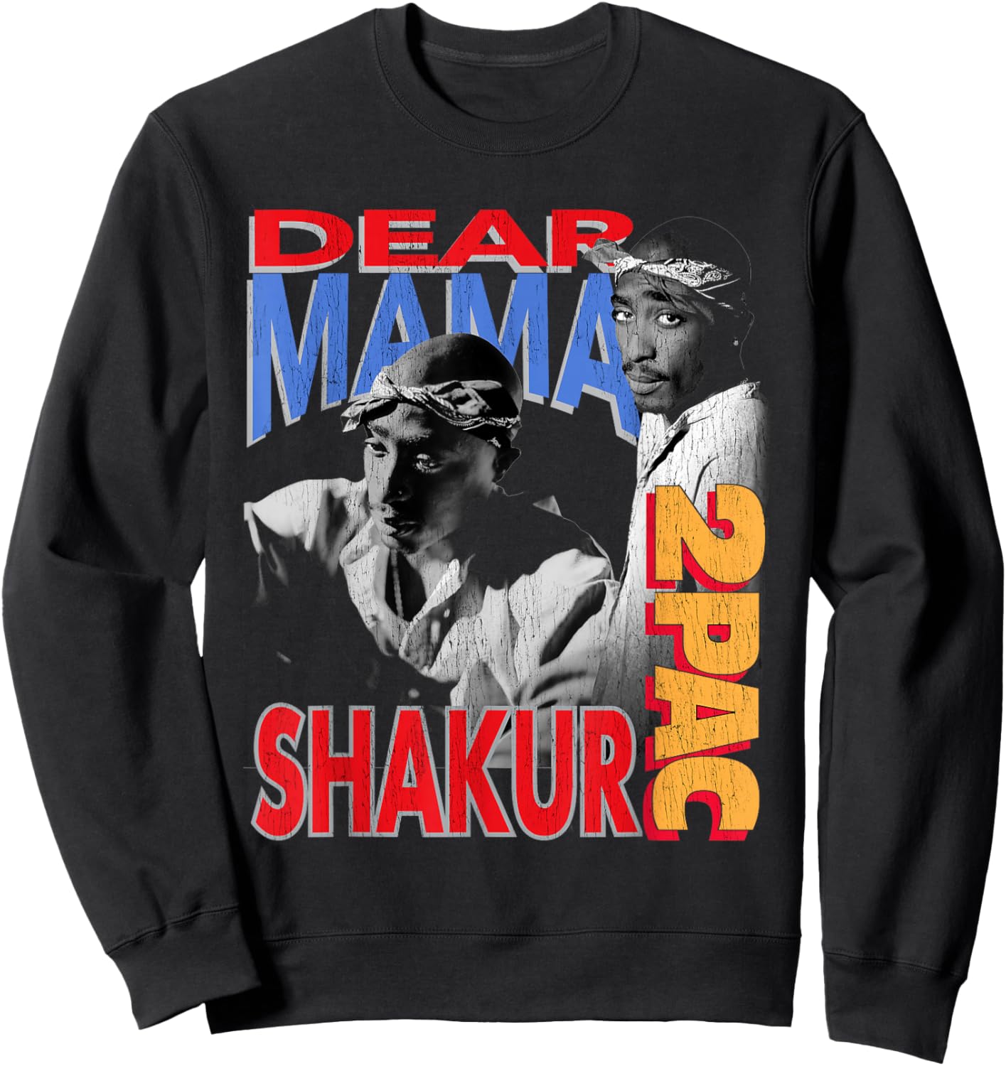 Official Tupac Dear Mama 2PAC Sweatshirt - Sweatshirt | Black