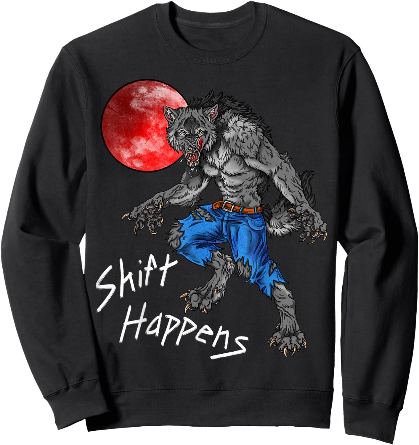 Shift Happens Werewolf Sweatshirt - Sweatshirt | Black
