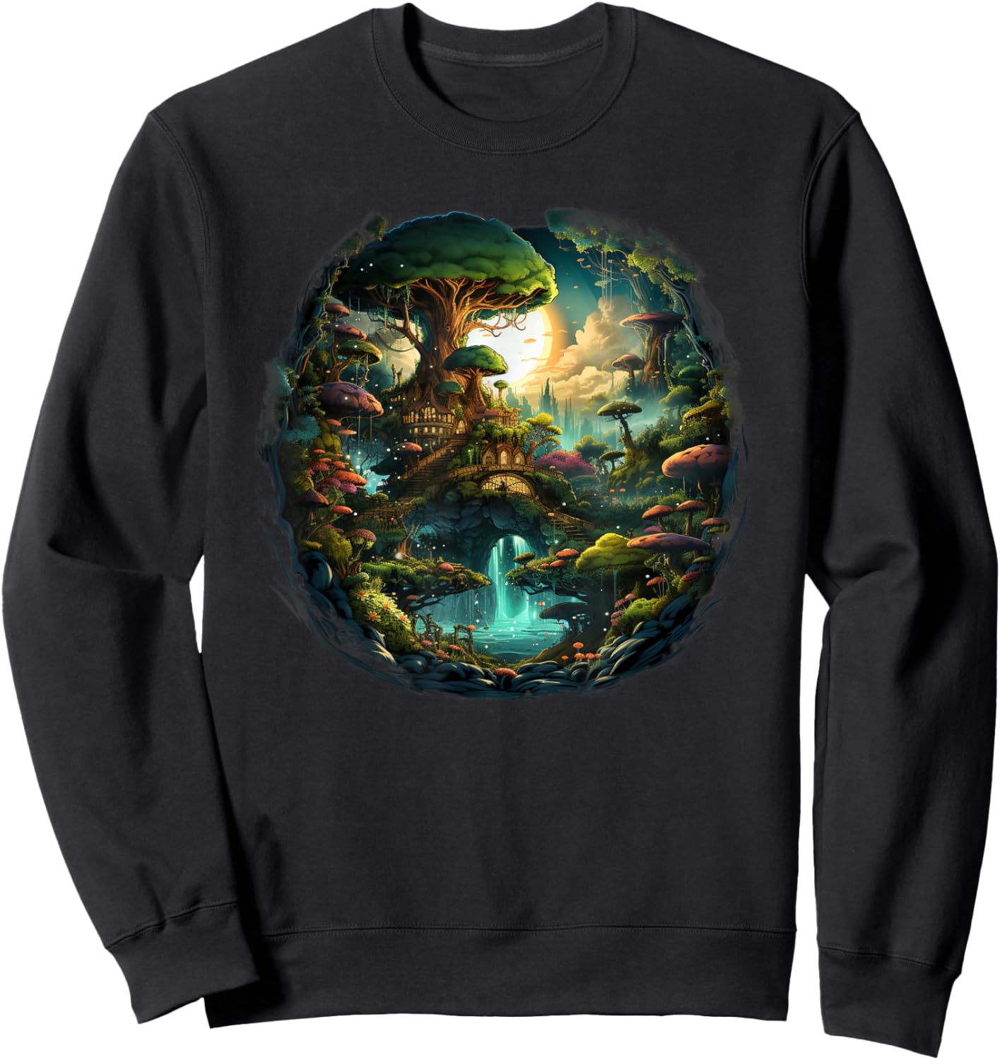 Enchanted Forest of Geek and Nature Sweatshirt - Sweatshirt | Black
