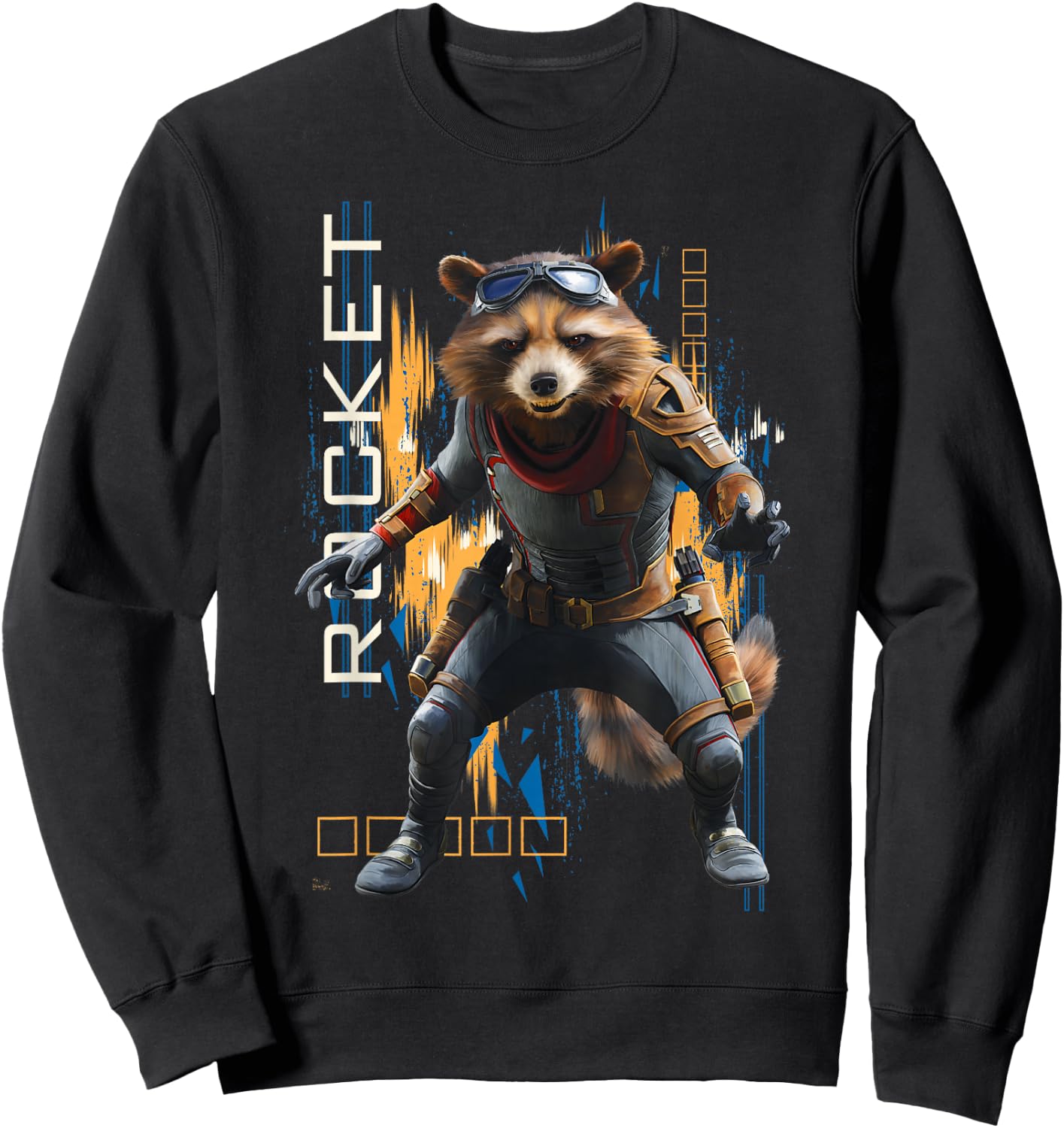 Marvel Avengers Endgame Rocket Action Pose Small Sweatshirt - Sweatshirt | Black