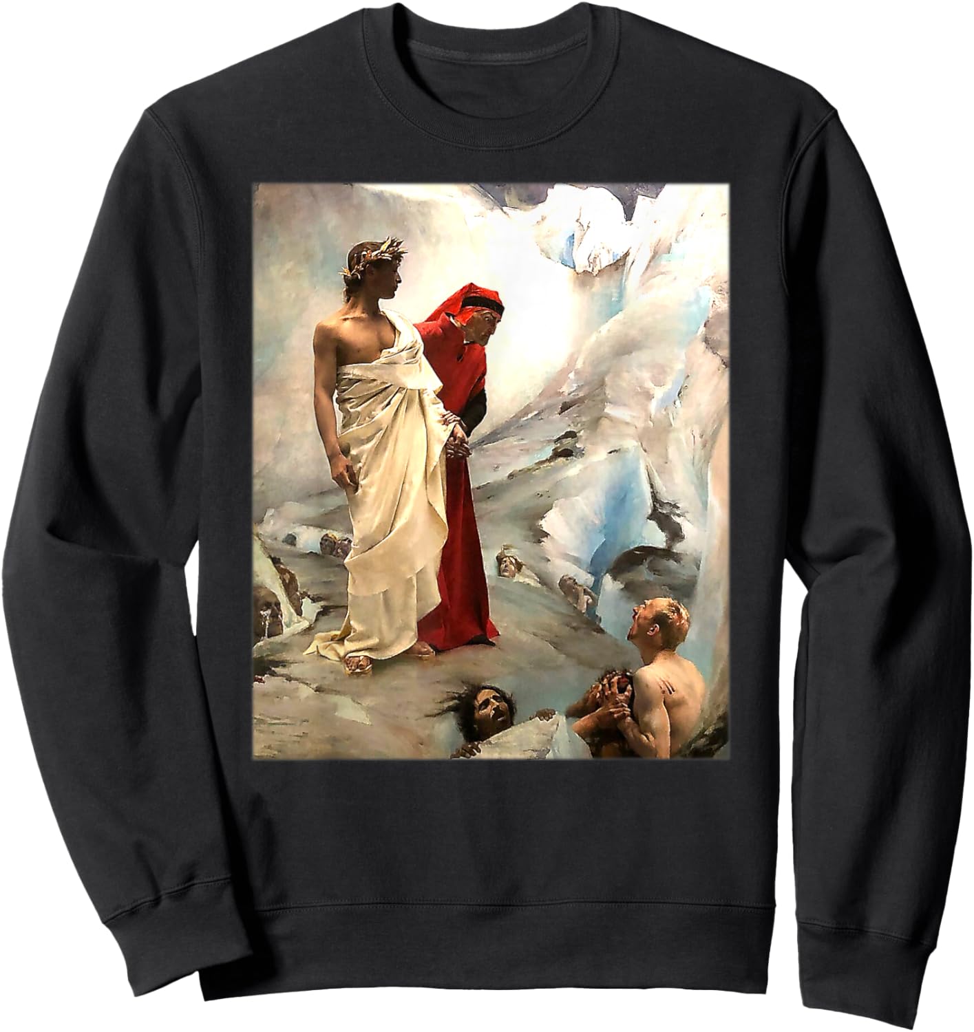 Dante and Virgil in Hell by Gustave Courtois (1879) Sweatshirt - Sweatshirt | Black