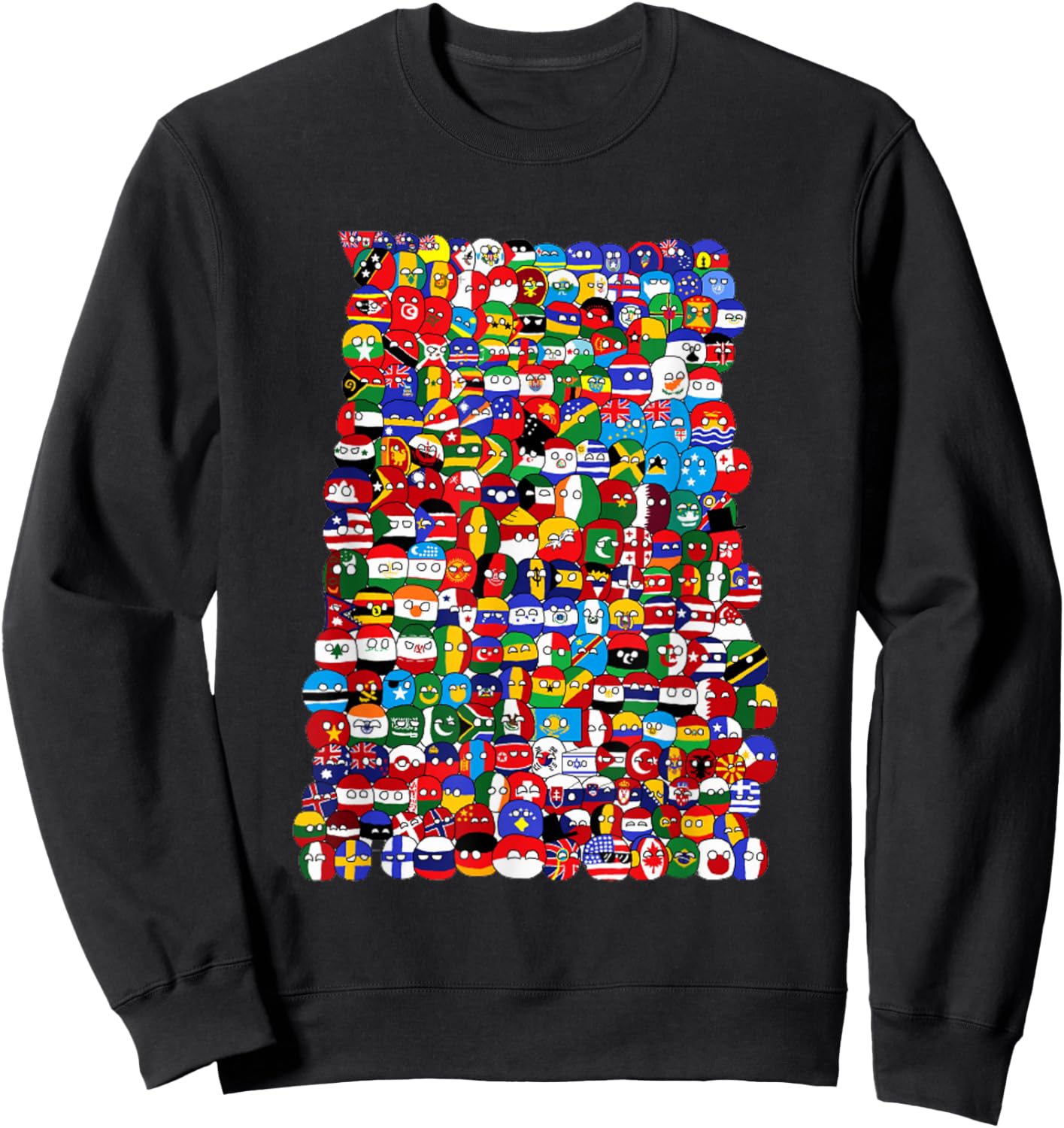 Countryballs world flags Sweatshirt - Sweatshirt | Black