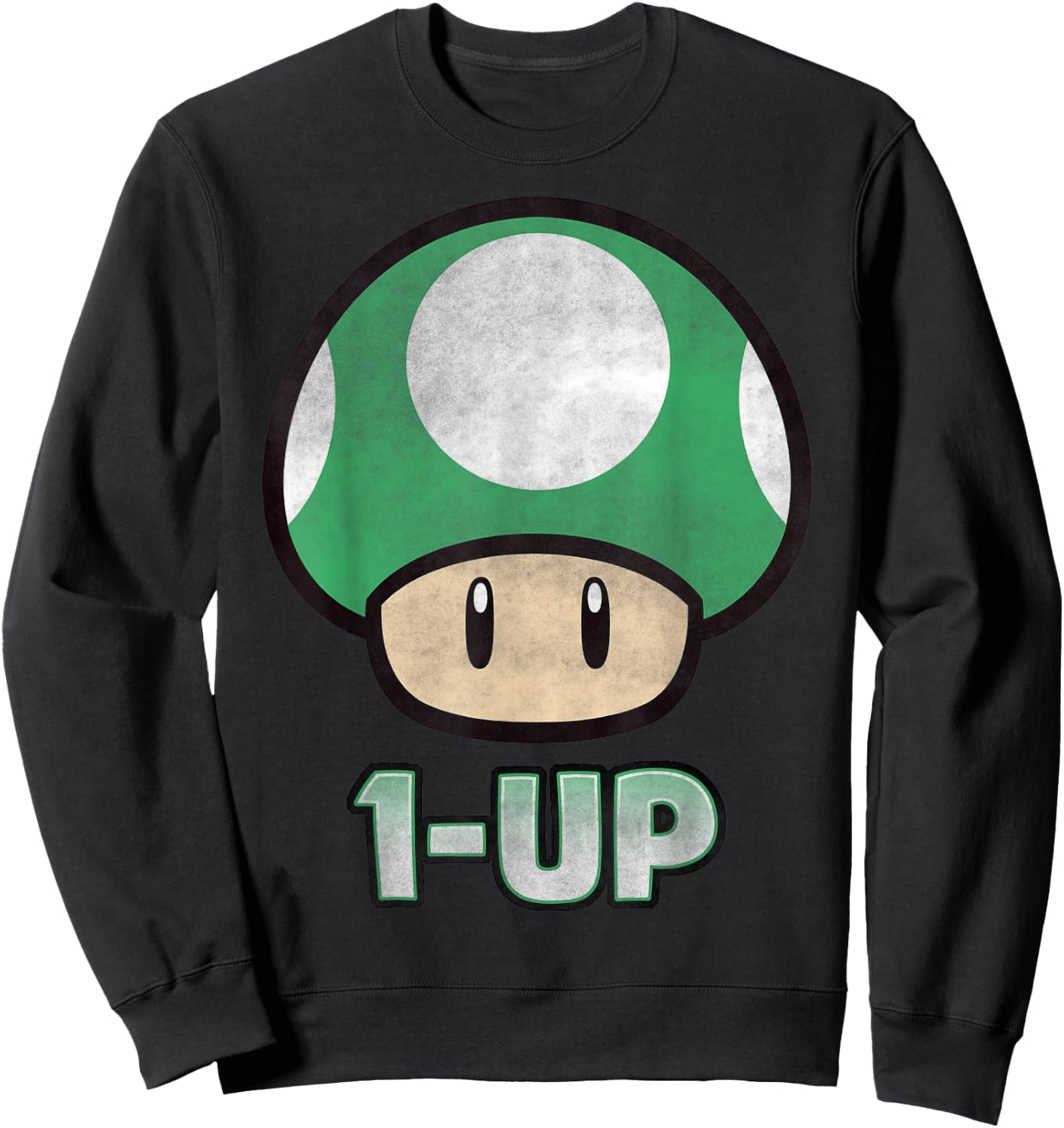 Super Mario 1-Up Mushroom Sweatshirt - Sweatshirt | Black