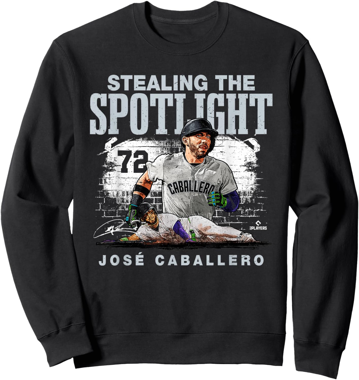 Stealing The Spotlight José Caballero New York MLBPA Sweatshirt - Sweatshirt | Black