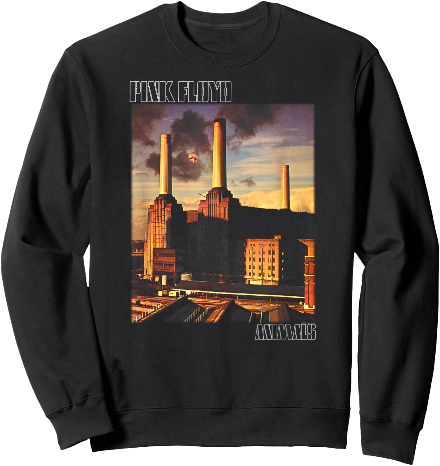 Official Pink Floyd Animal Cover Rock Band Sweatshirt - Sweatshirt | Black