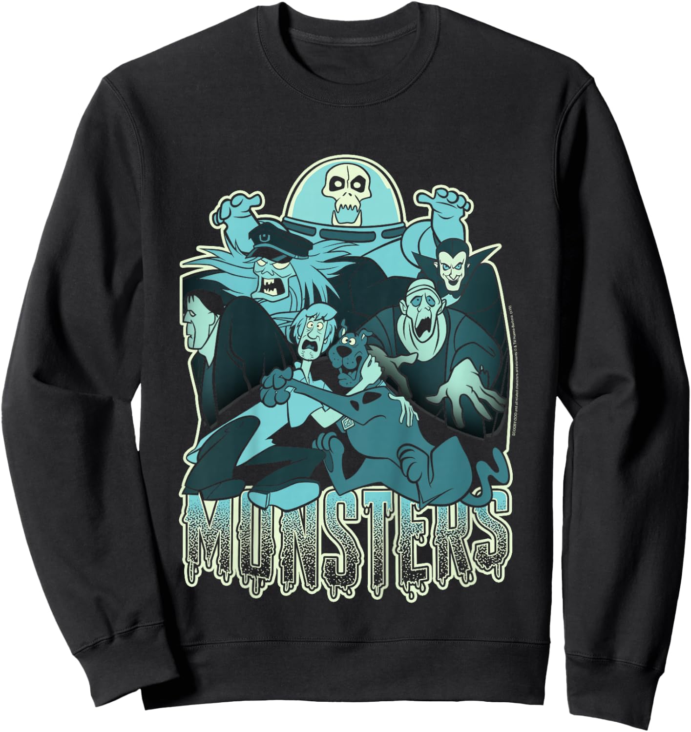 Kids Scooby-Doo Shaggy And Scooby Monsters Group Shot Sweatshirt - Sweatshirt | Black