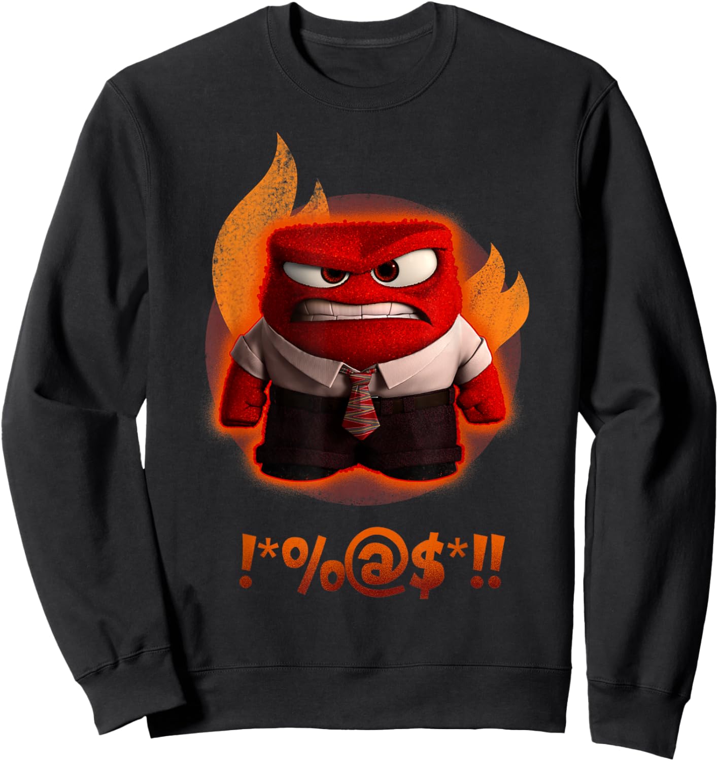 Disney Pixar Inside Out Anger Shouting Curses Fiery Shot Sweatshirt - Sweatshirt | Black