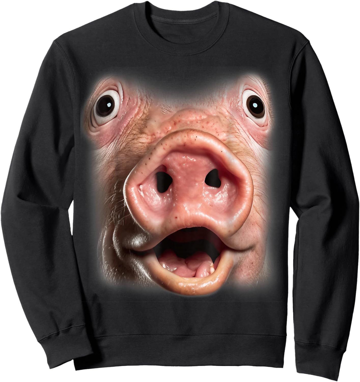 Funny Pig Face Funny Oddly Specific Dank Meme Sweatshirt - Sweatshirt | Black