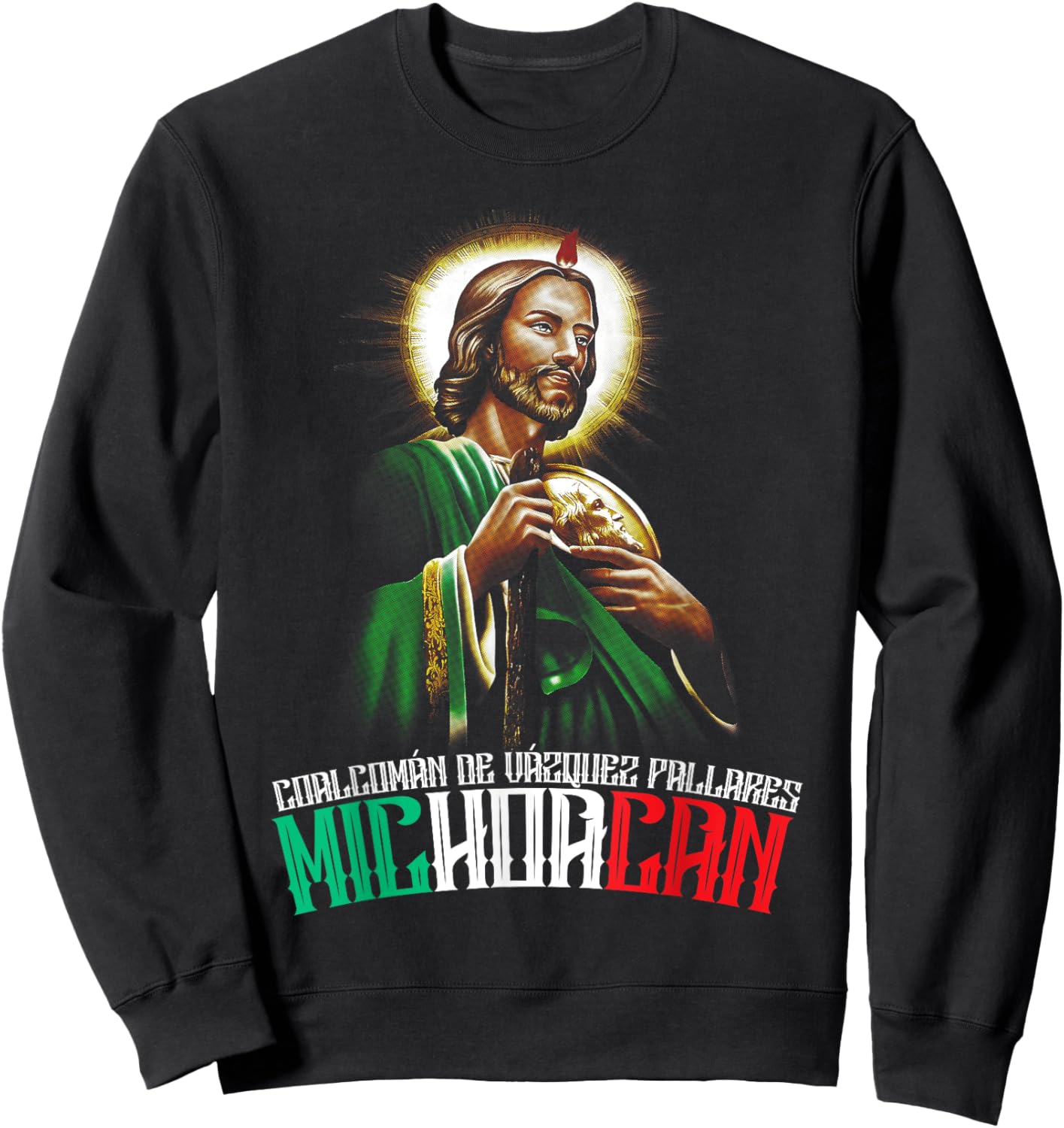 Coalcomán de Vázquez Pallares Michoacán San Judas Tadeo Sweatshirt - Sweatshirt | Black