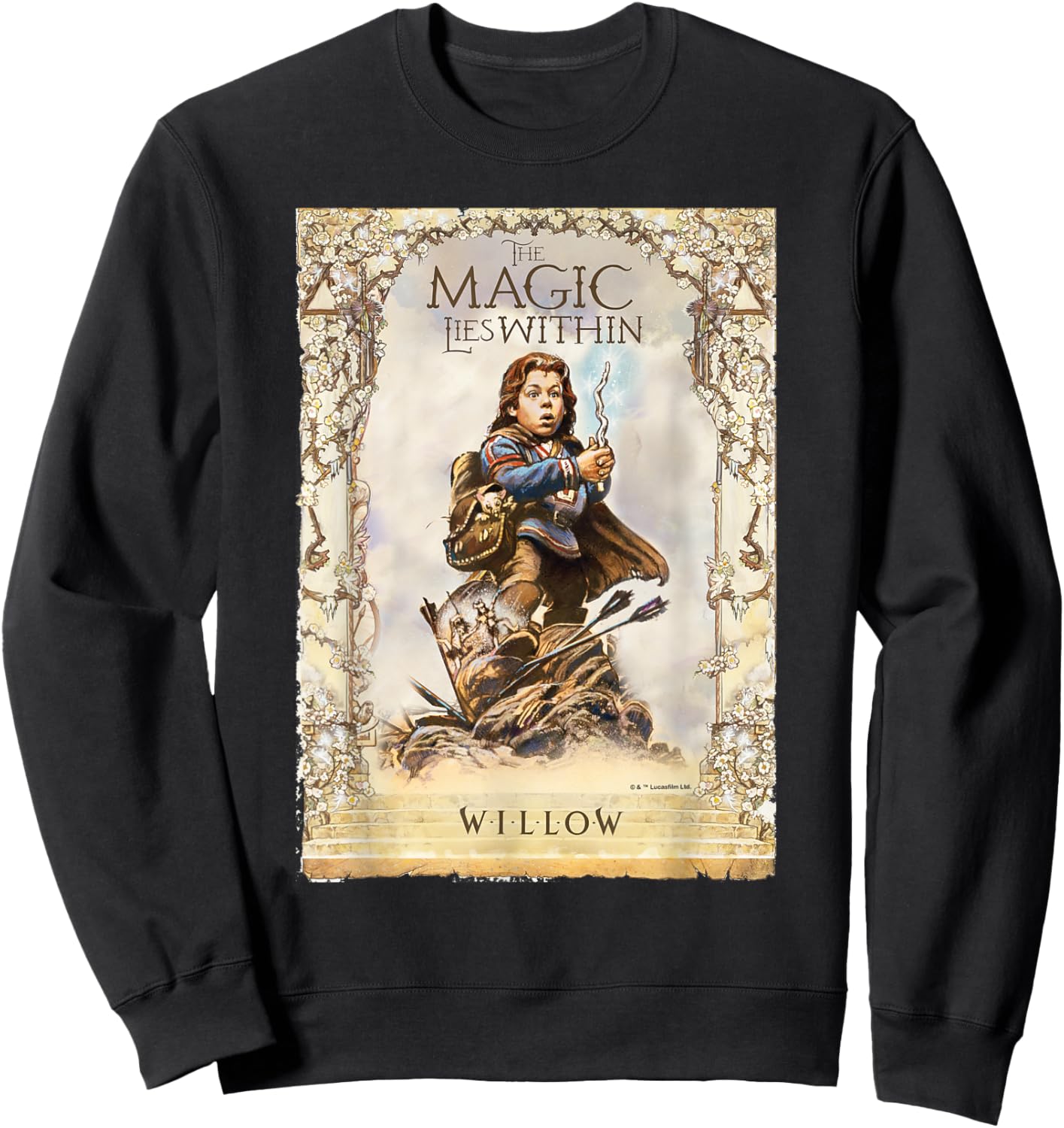Lucasfilm Willow Movie The Magic Lies Within Archway Battle Sweatshirt - Sweatshirt | Black