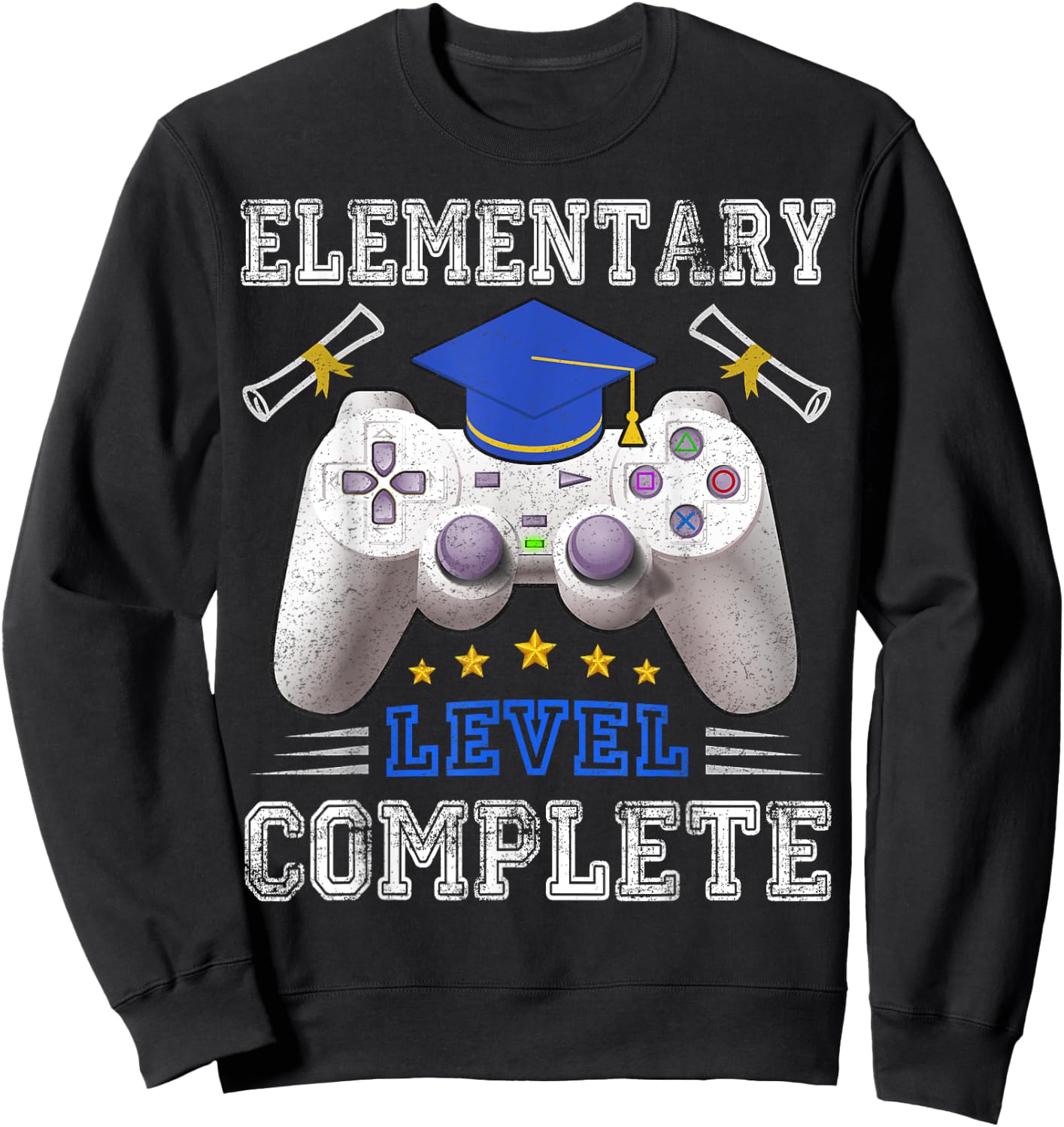 Elementary Level Complete Class Of 2025 Graduation Sweatshirt - Sweatshirt | Black