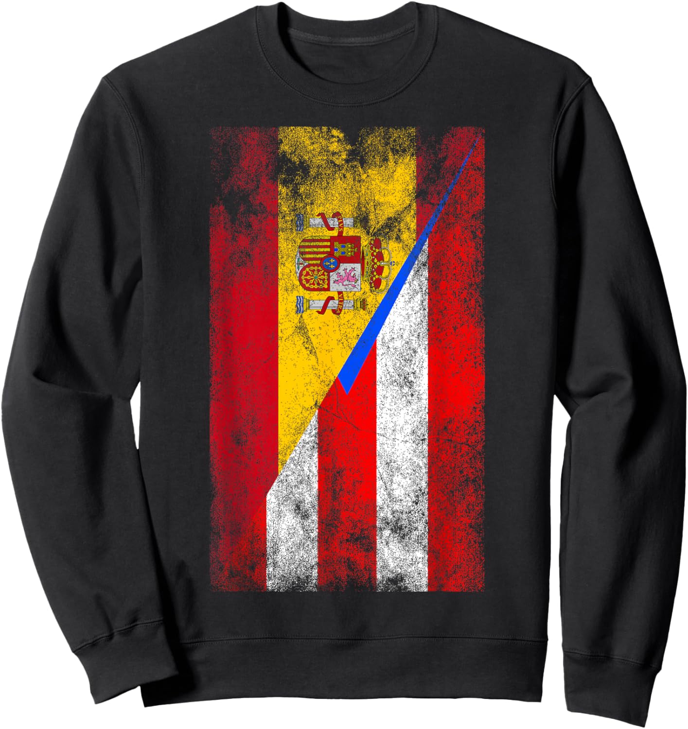 Spain & Puerto Rico Flags - Spanish Puerto Rican Sweatshirt - Sweatshirt | Black