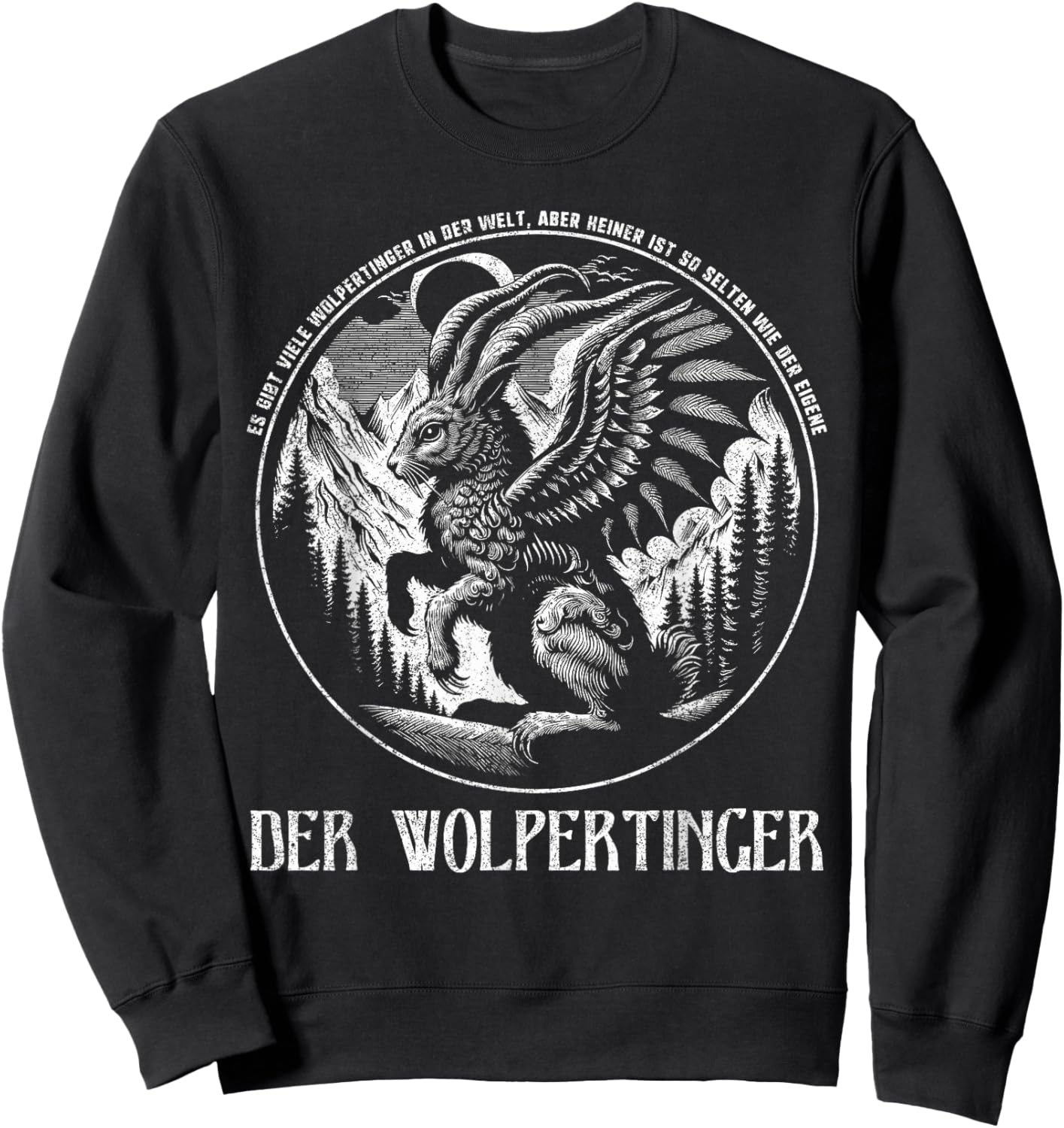 Wolpertinger | Bayerische Folklore Design | Fabelwesen Sweatshirt - Sweatshirt | Black