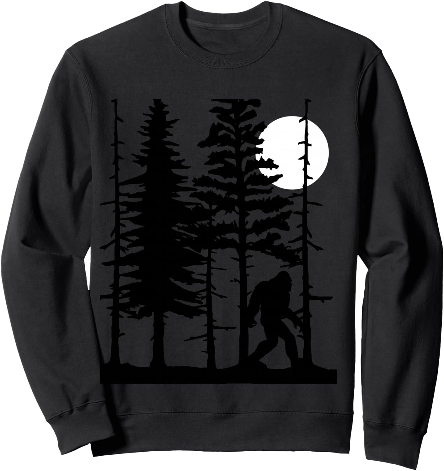 Bigfoot Hiding in Forest for Sasquatch Believers Sweatshirt - Sweatshirt | Black