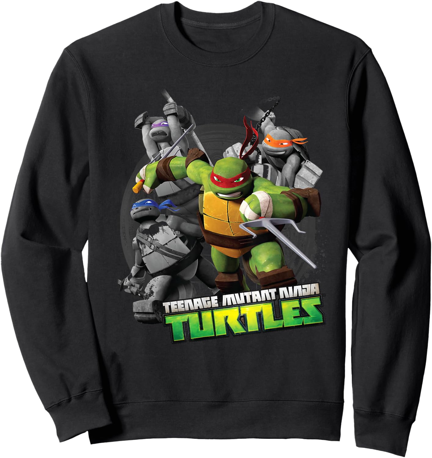 TMNT Ninja Group Shot Raphael Sweatshirt - Sweatshirt | Black