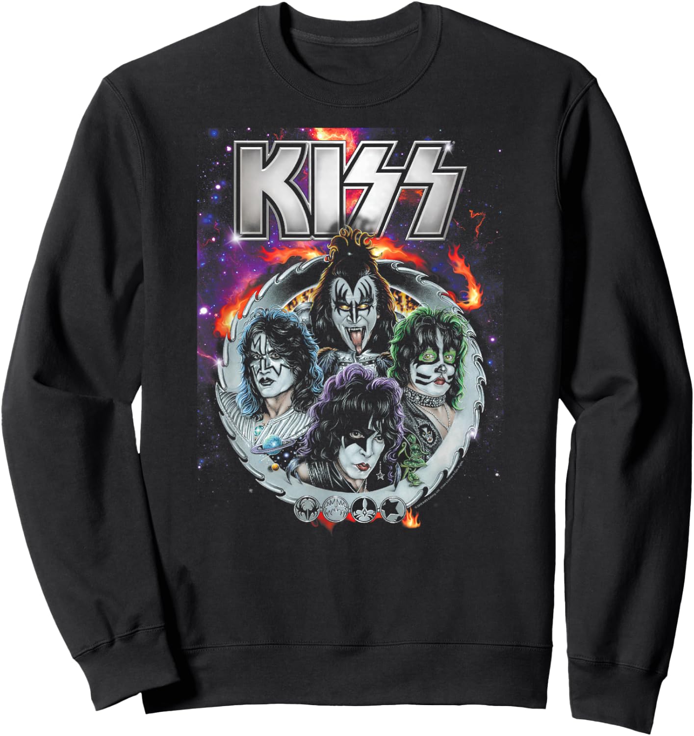 KISS - Galactic Portrait Sweatshirt - Sweatshirt | Black