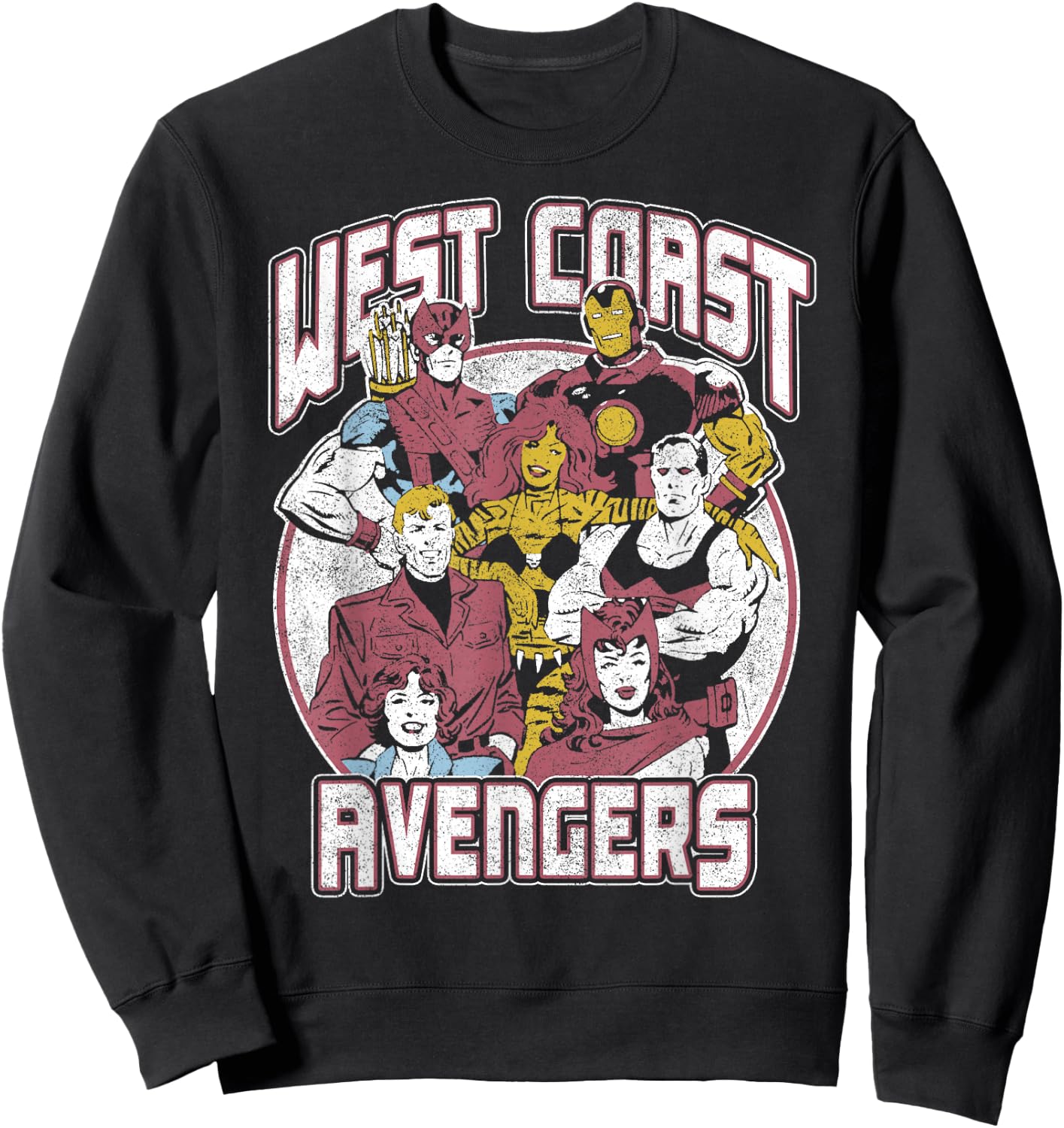 Marvel West Coast Avengers Distressed Poster Sweatshirt - Sweatshirt | Black