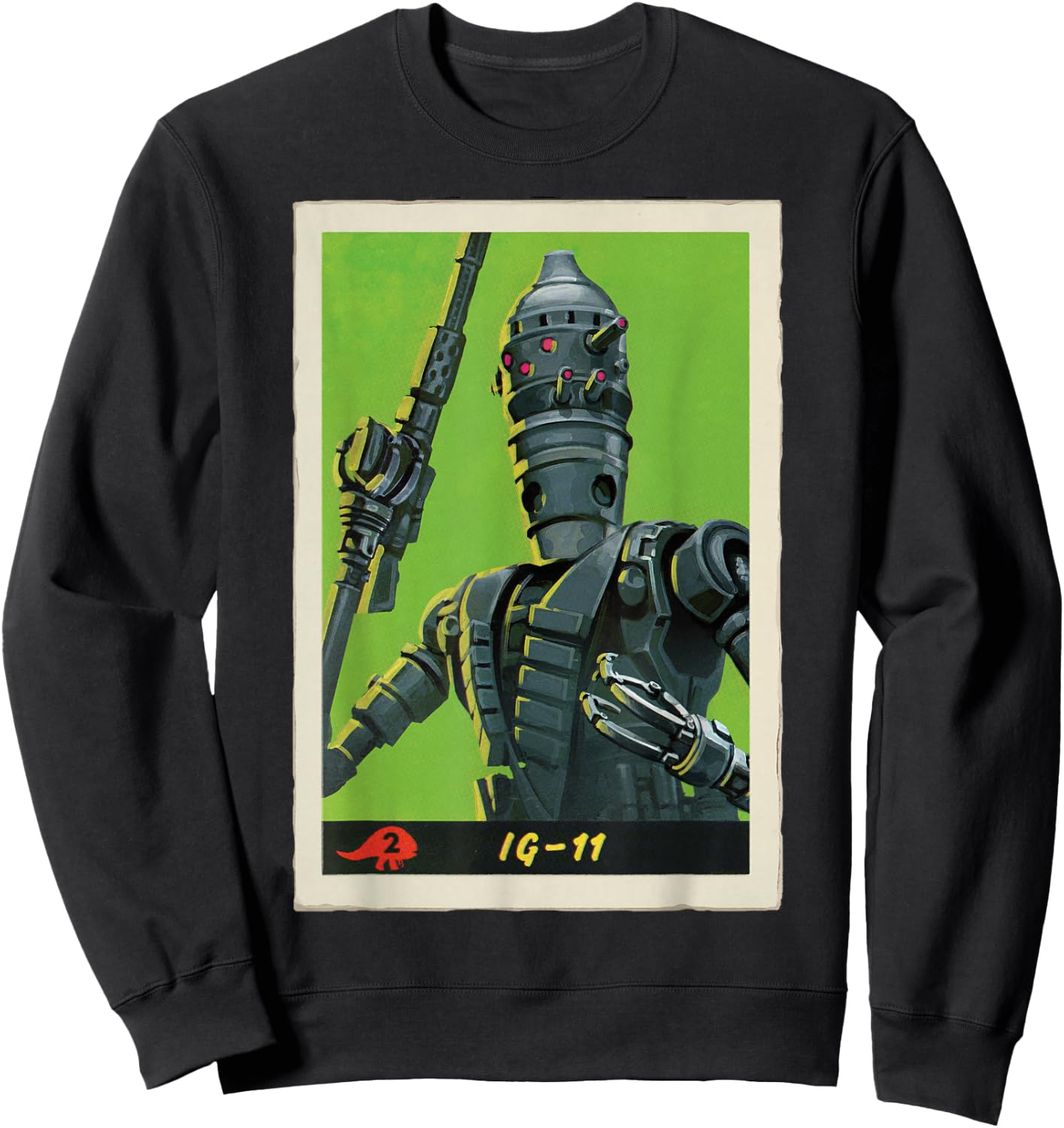 Star Wars The Mandalorian IG-11 Vintage Style Poster Sweatshirt - Sweatshirt | Black