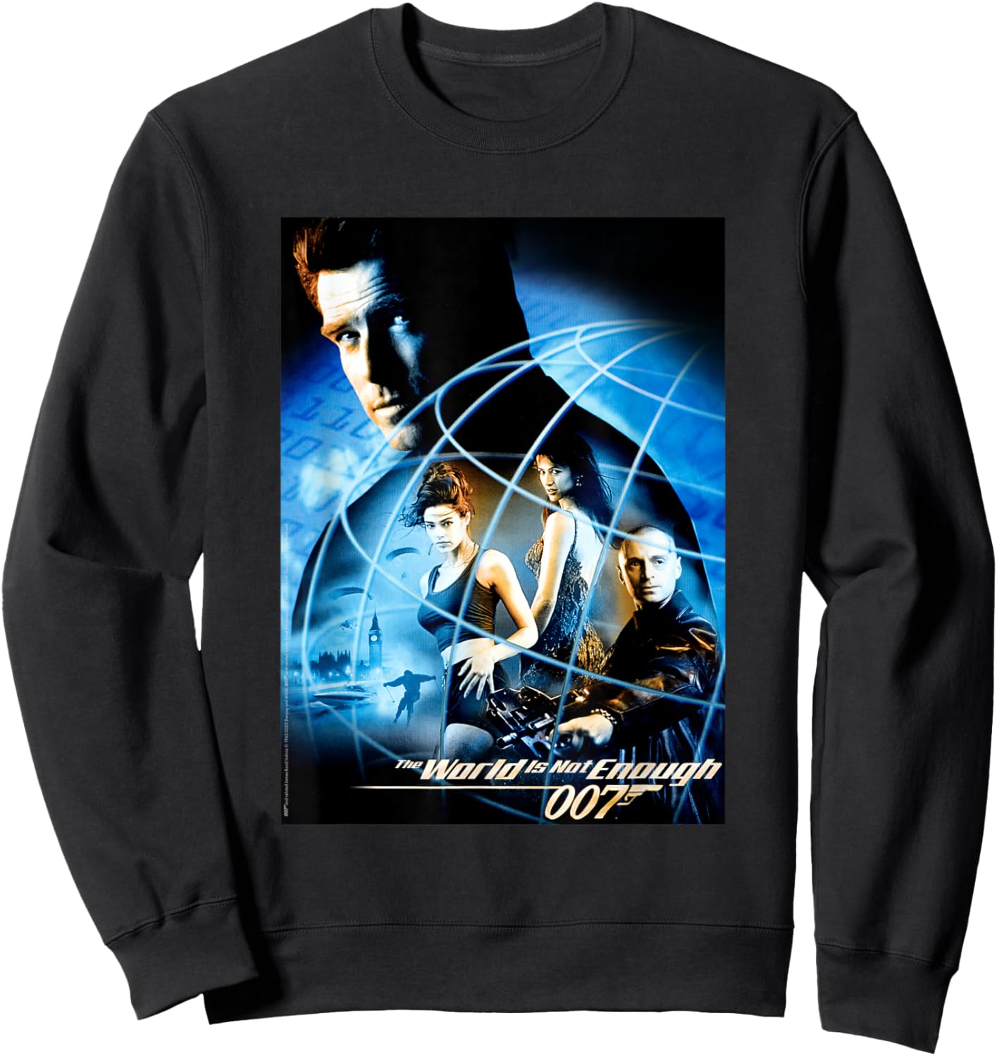 Official James Bond 007 The World is Not Enough Sweatshirt - Sweatshirt | Black