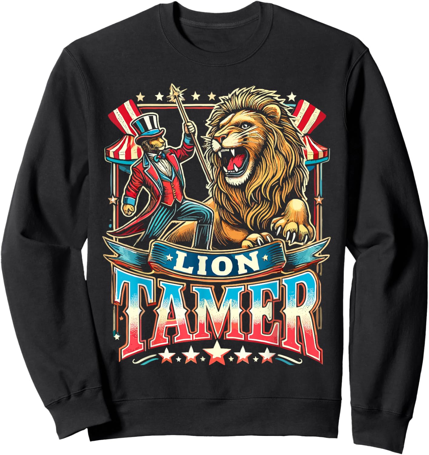 Lion Tamer Costume Ringmaster Costume Halloween Sweatshirt - Sweatshirt | Black