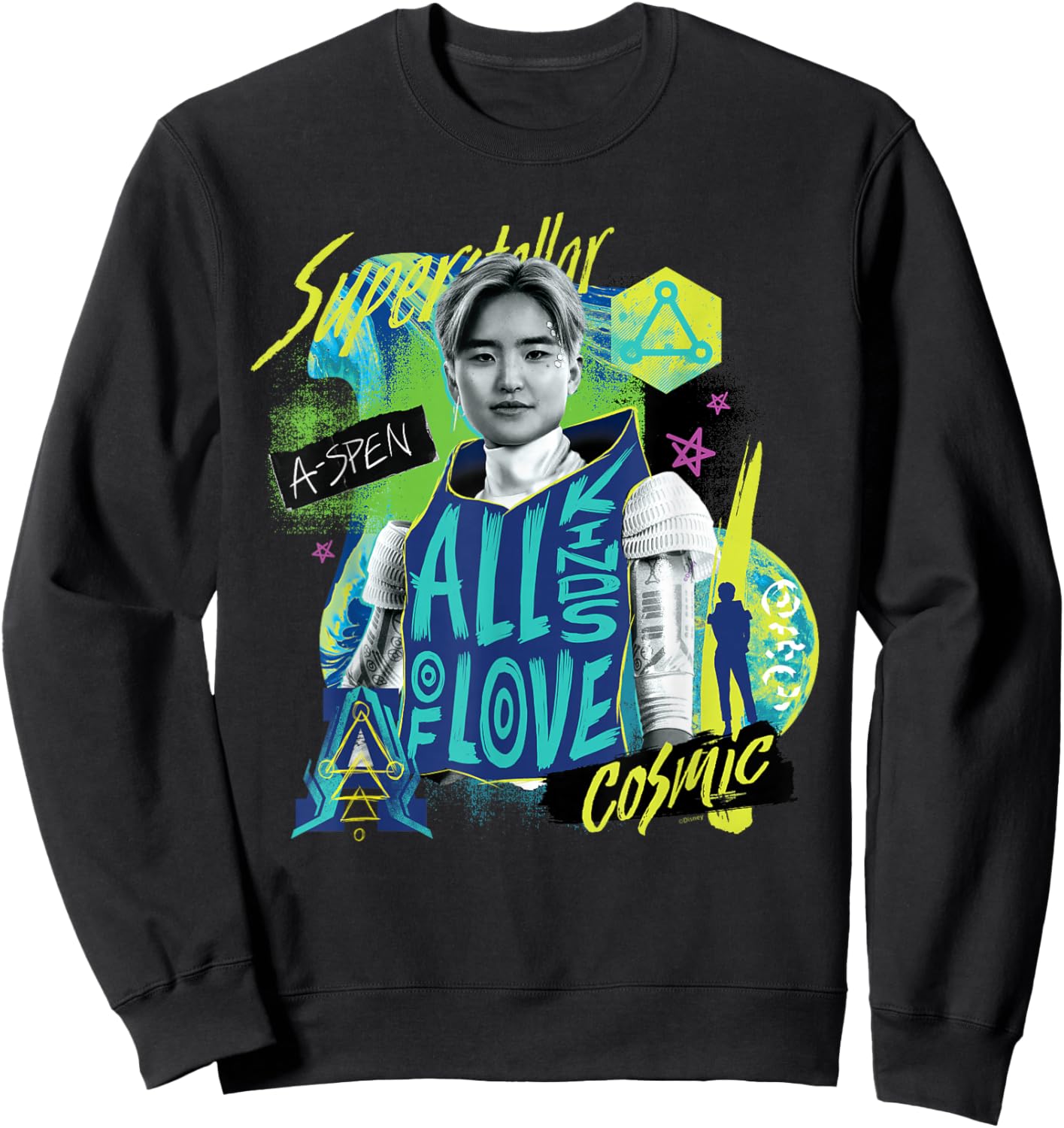 Disney Channel Zombies 3 A-Spen Alien All Kinds of Love Sweatshirt - Sweatshirt | Black