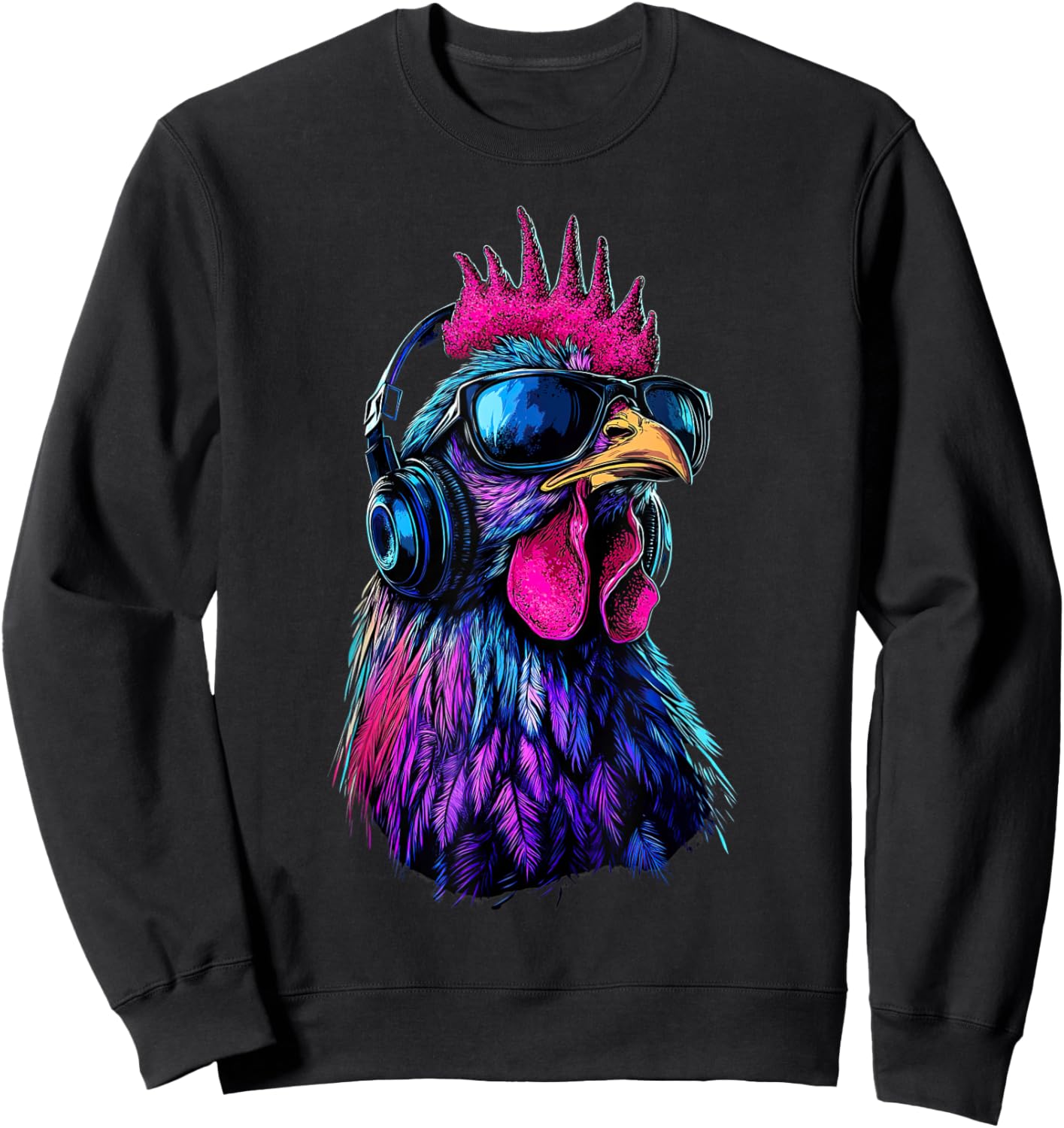 Funny Chicken cool Graffiti Urban art street Sweatshirt - Sweatshirt | Black