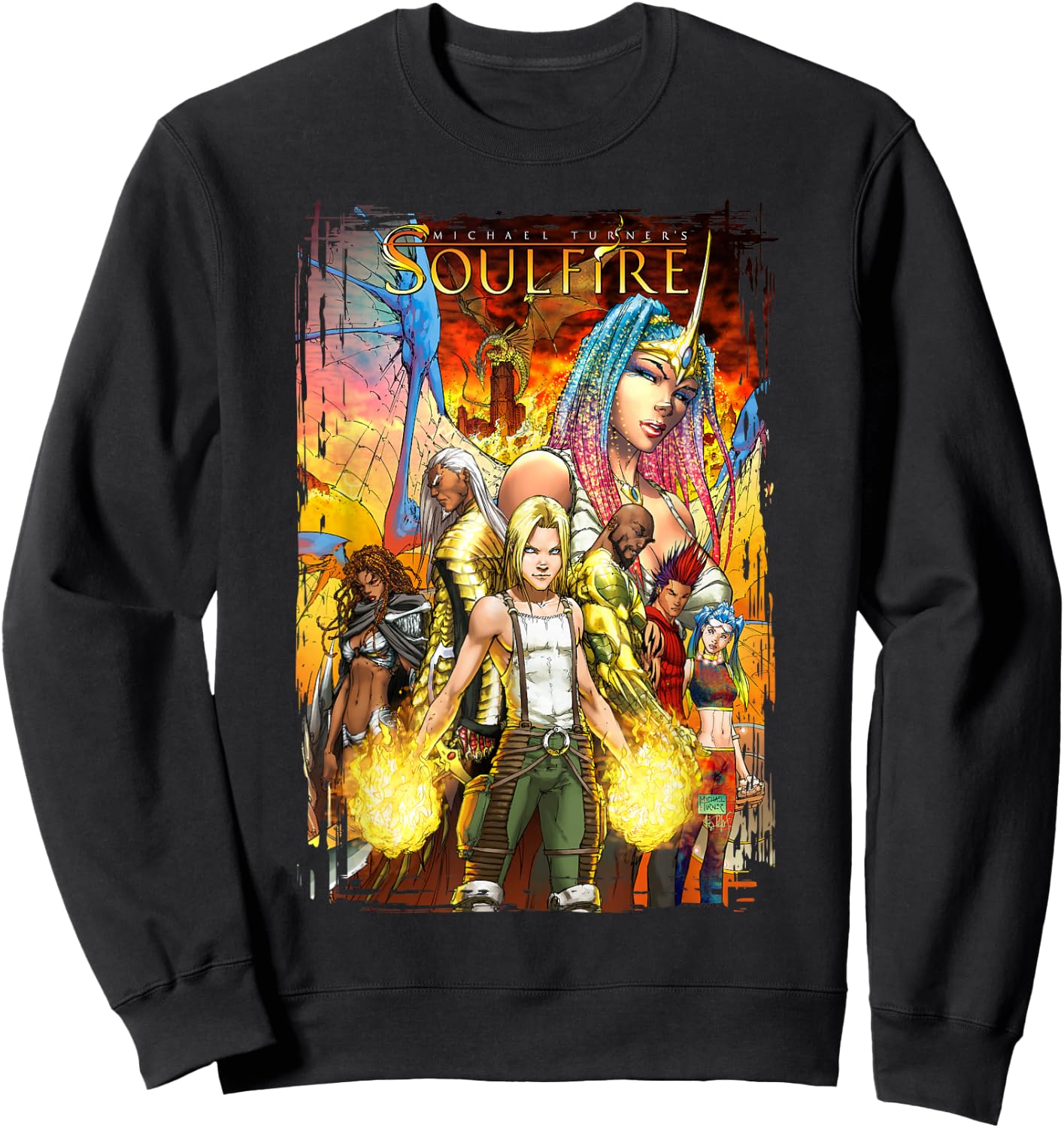 Michael Turner's Soulfire Characters Poster Sweatshirt - Sweatshirt | Black