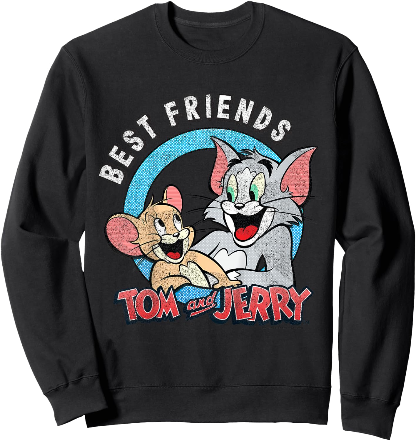 Kids Tom and Jerry Best Friends Portrait Sweatshirt - Sweatshirt | Black
