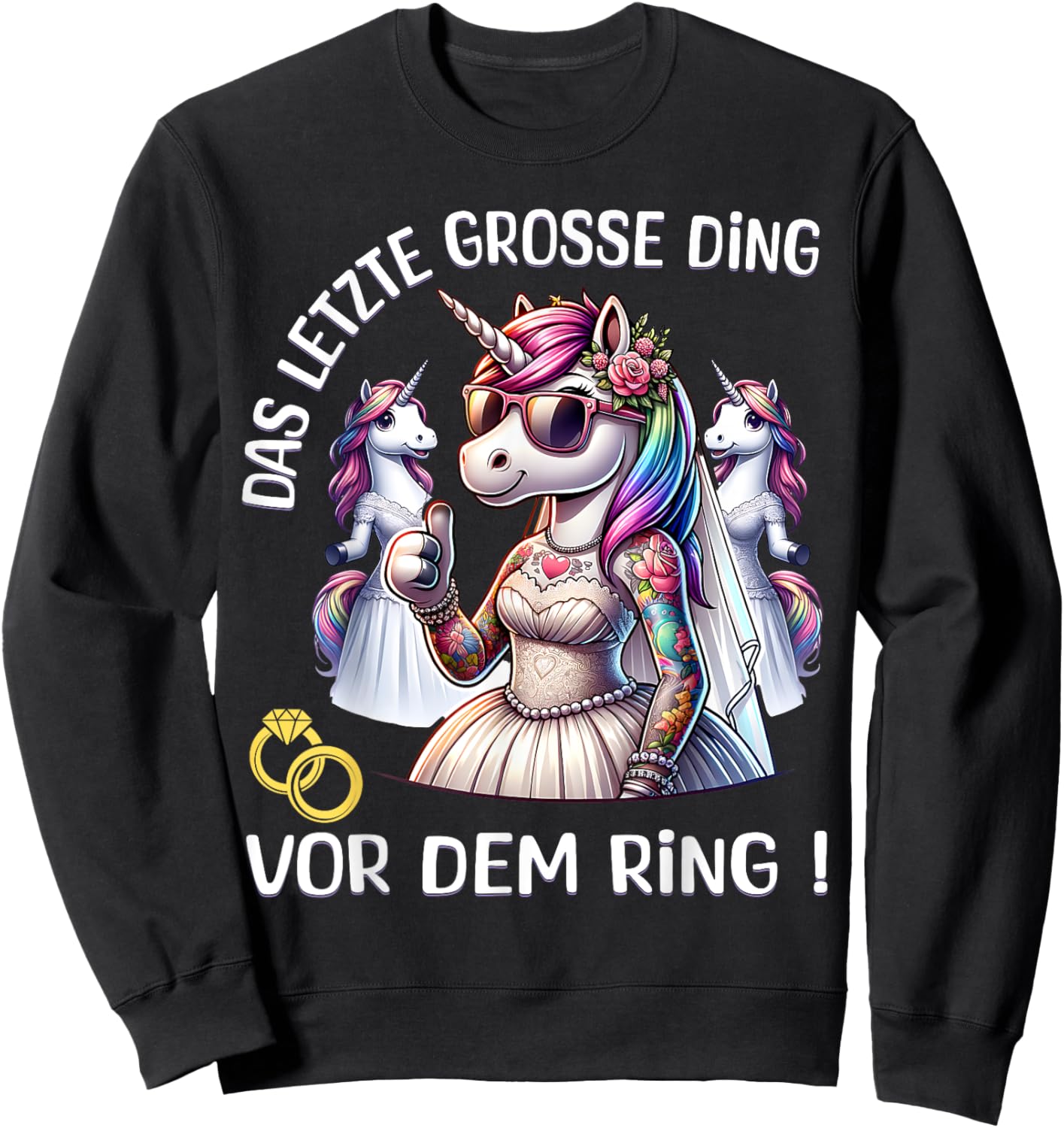 JGA Team Braut Junggesellinnenabschied Poltern Frauen Sweatshirt - Sweatshirt | Black