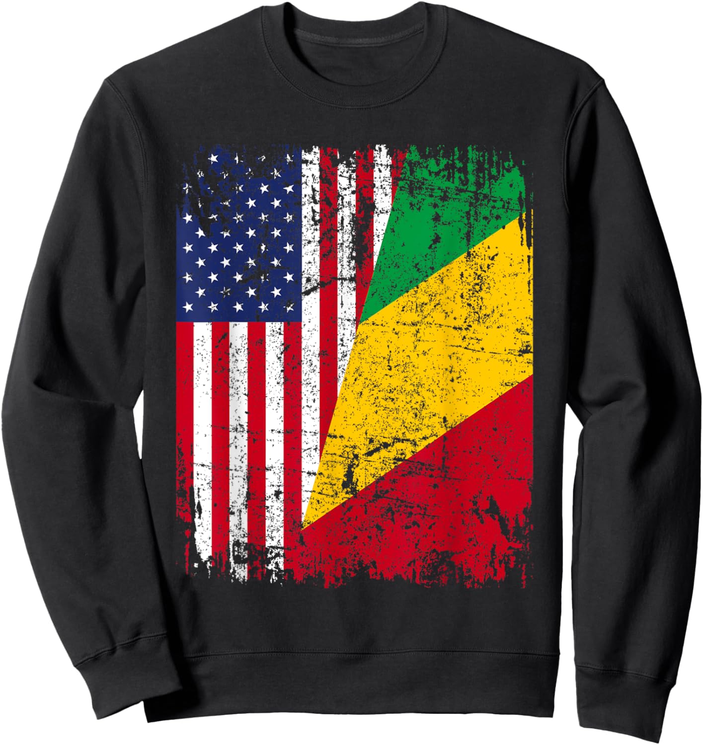 CONGOLESE American Flag | Men Women Kids | CONGO Sweatshirt - Sweatshirt | Black