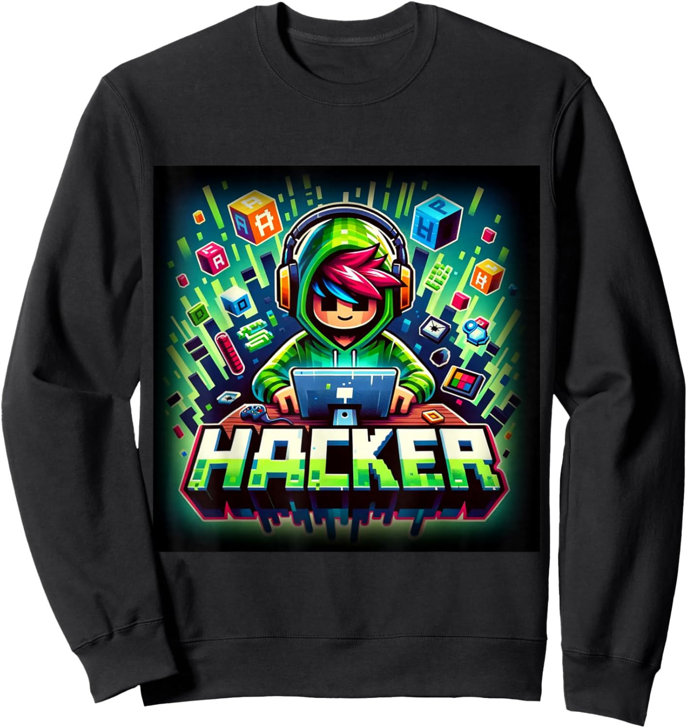 Kid Hacker , Future Tech Engineer Sweatshirt - Sweatshirt | Black