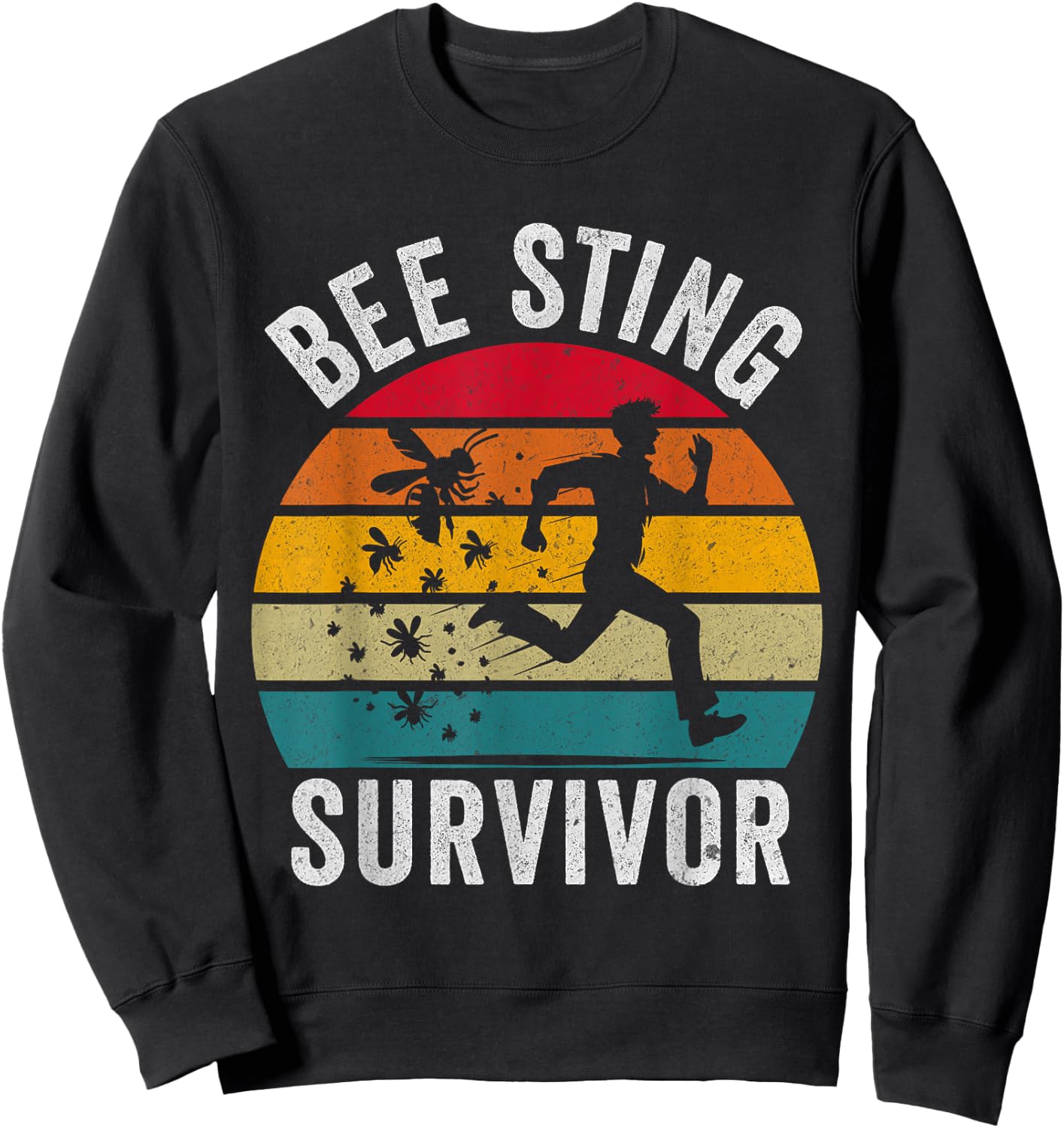 Kids Black Small Retro Bee Keeper Sweatshirt - Sweatshirt | Black