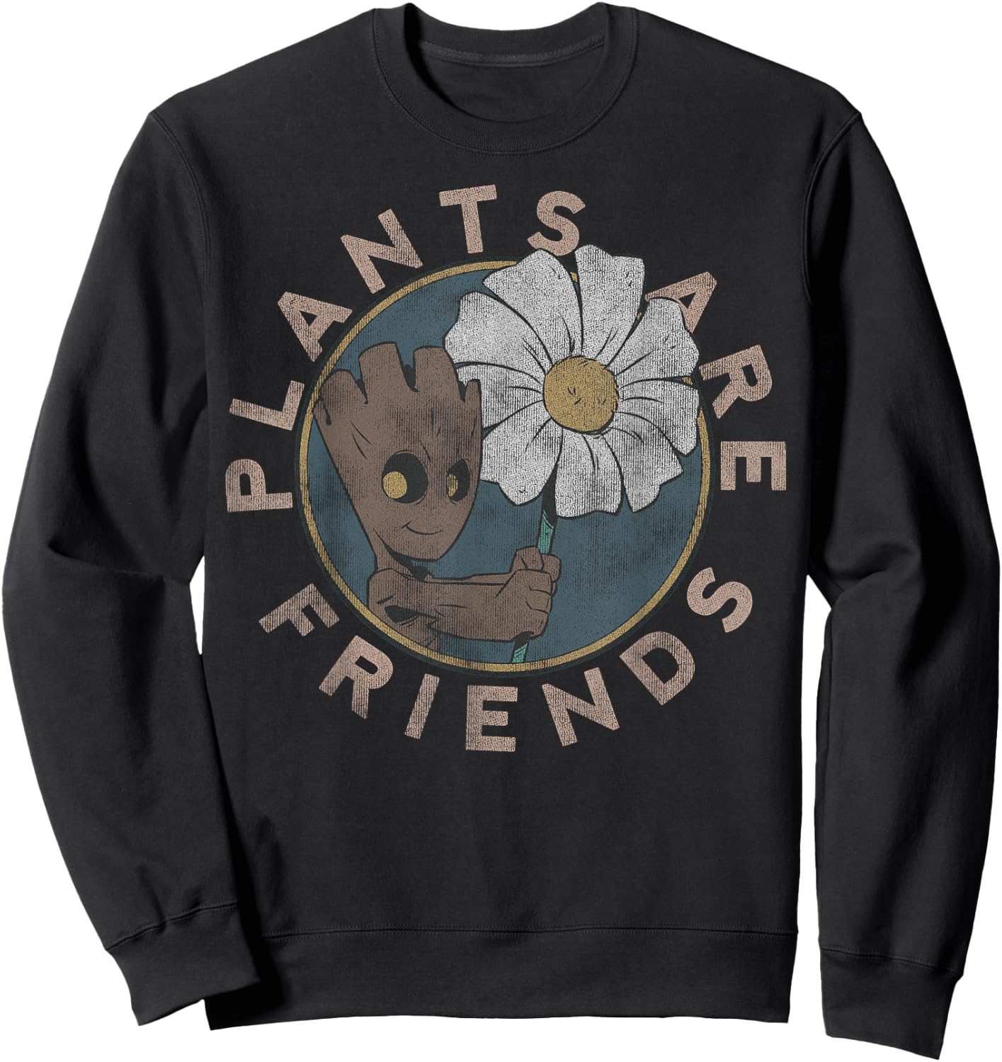 Marvel Guardians of The Galaxy Groot Plants are Friends Small Sweatshirt - Sweatshirt | Black