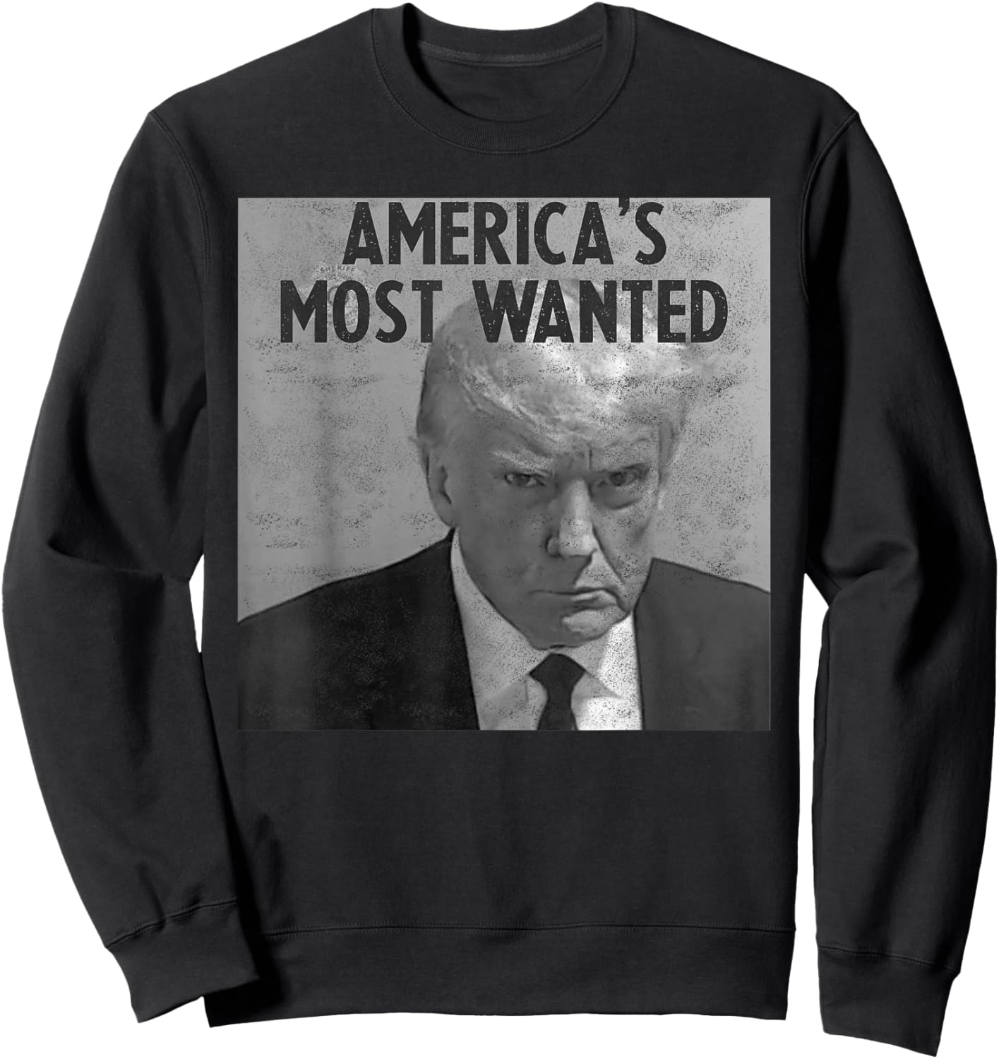 Thug Gangster Most Wanted - Trump Mugshot Sweatshirt - Sweatshirt | Black