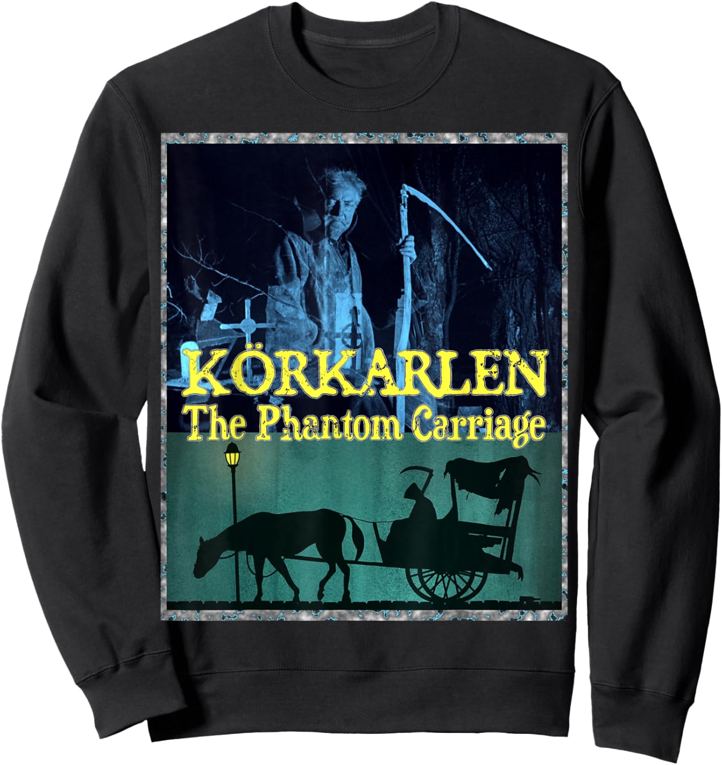 Vintage Classic Horror Körkarlen The Phantom Carriage Sweatshirt - Sweatshirt | Black