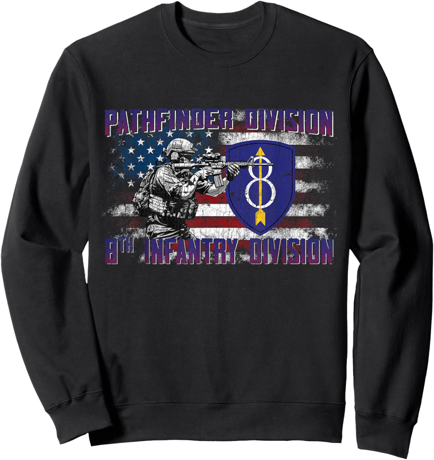 8th Infantry Division 8th ID Golden Arrow Division Gifts Sweatshirt - Sweatshirt | Black