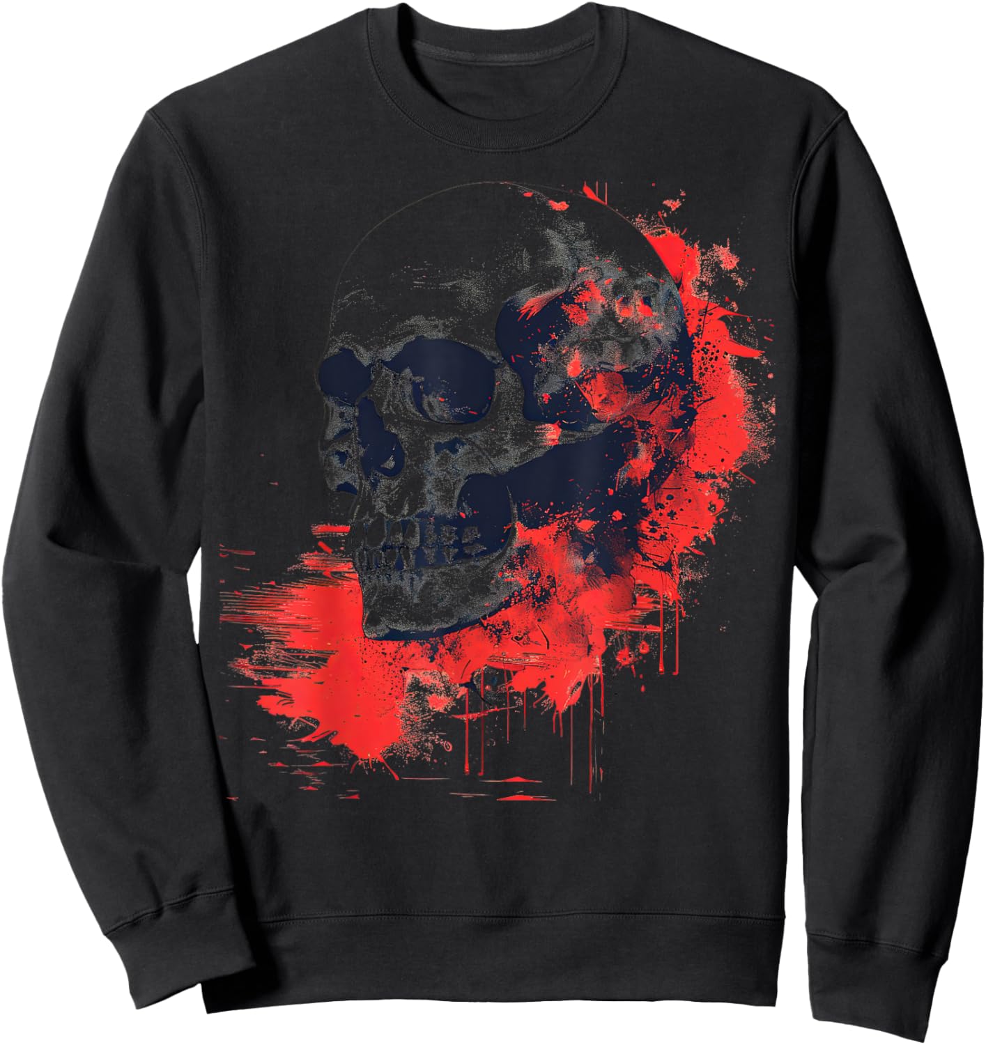 Halloween Maroon and Ebony Splatter Sweatshirt - Sweatshirt | Black