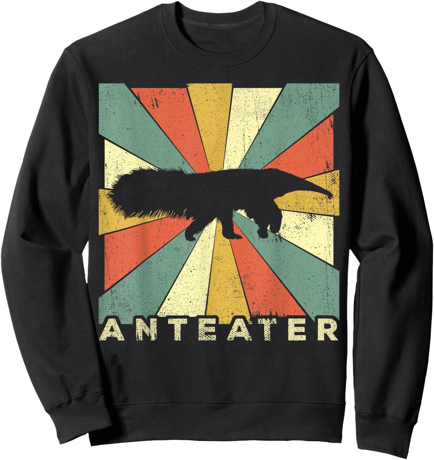 Vintage Anteater Lover Retro Style Animal Sweatshirt - Sweatshirt | Black